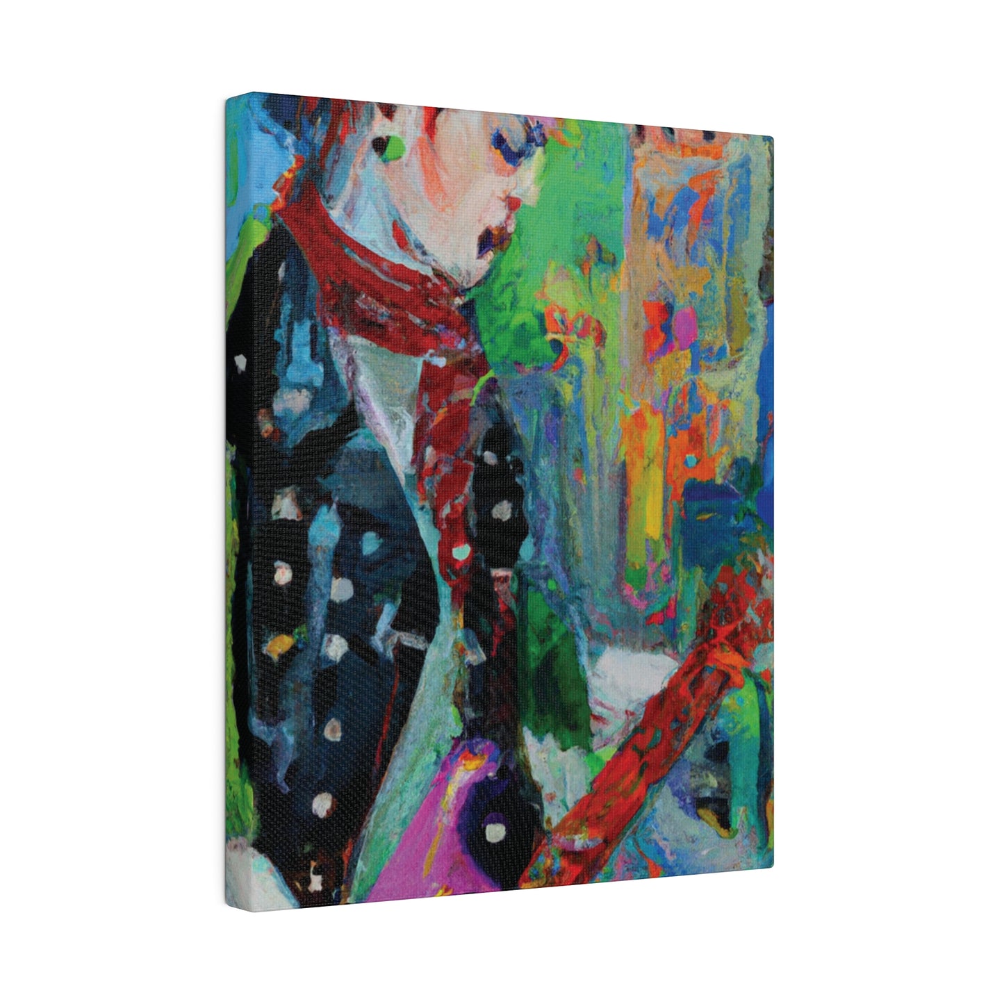 9721W - Rockstar Oil Painting Style Print | Poster | Home Decor | Wall Art | Music Art | Canvas