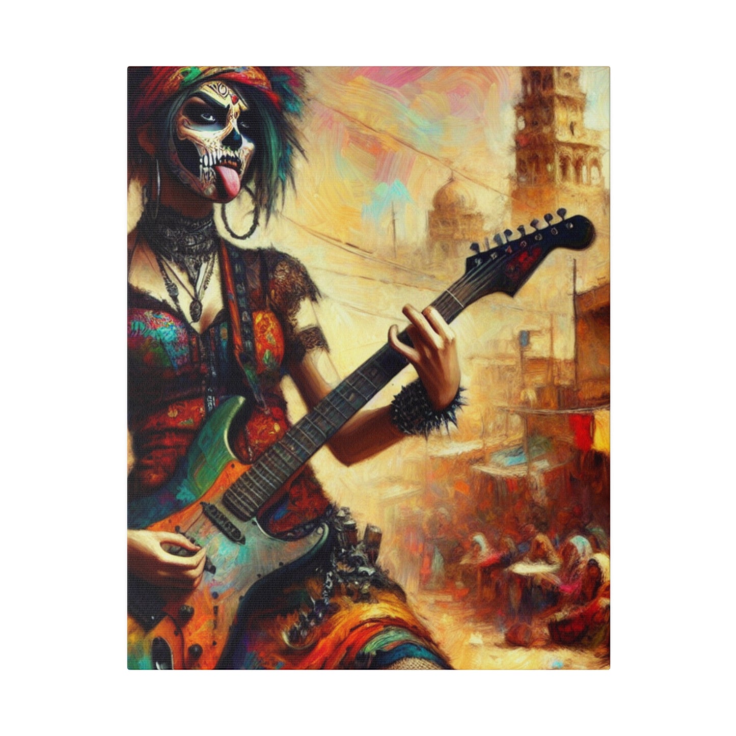 3752F - Rockstar Oil Painting Style Print | Poster | Home Decor | Wall Art | Music Art | Canvas