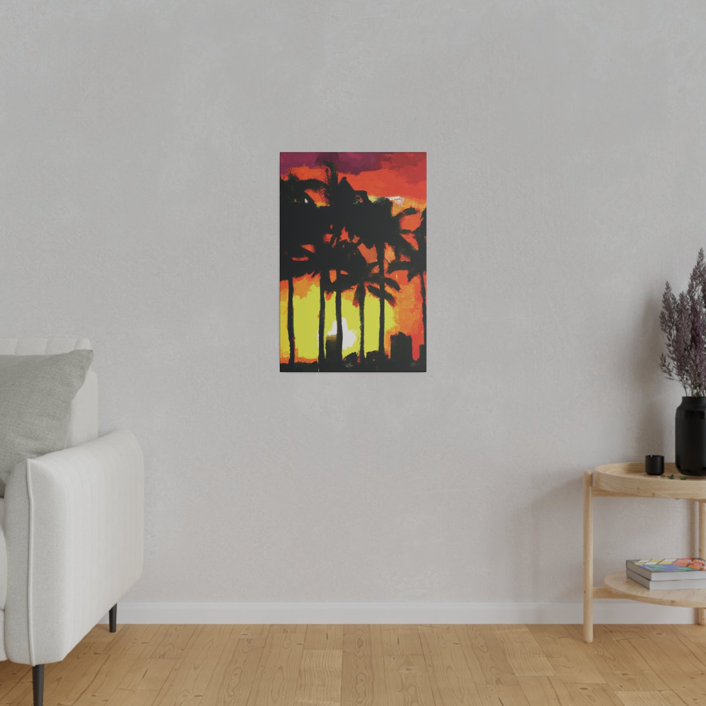 8291L - Miami Beach Sunset Painting Print | Miami | Beach | Sunset | Poster | Home Decor | Wall Art | Canvas