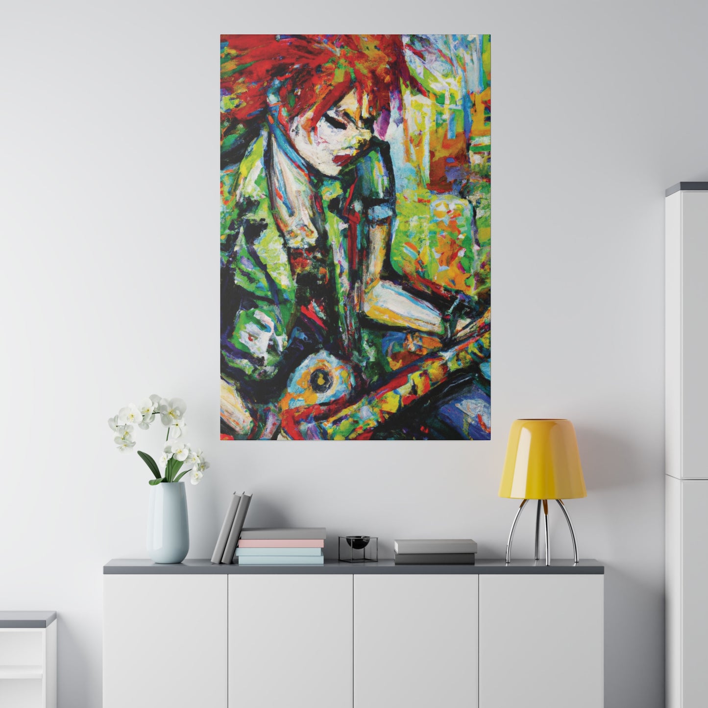 2204G - Rockstar Oil Painting Style Print | Poster | Home Decor | Wall Art | Music Art | Canvas