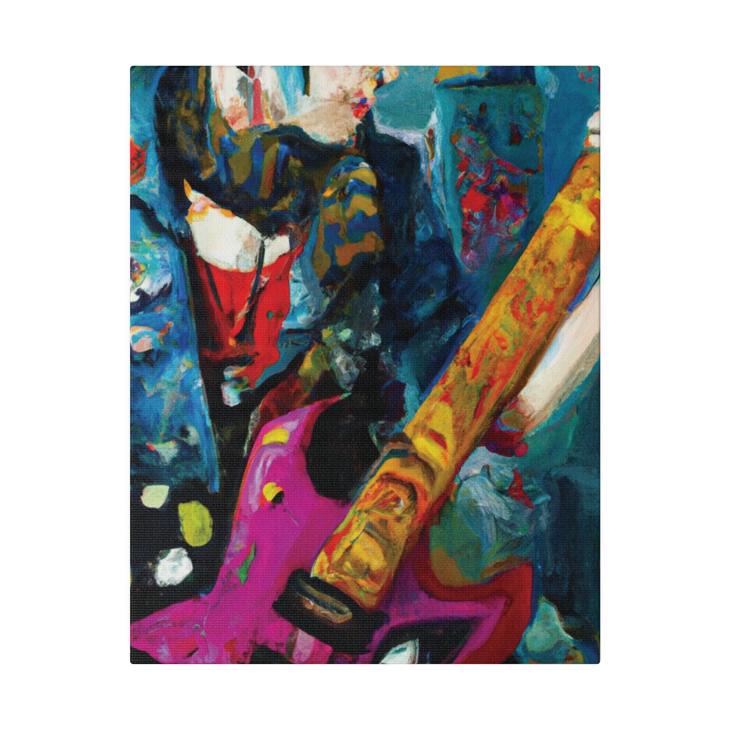 7272P - Rockstar Oil Painting Style Print | Poster | Home Decor | Wall Art | Music Art | Canvas