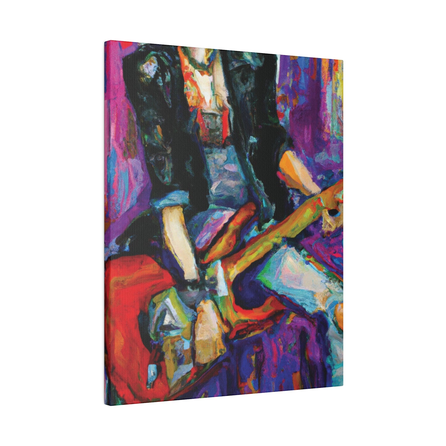 6268K - Rockstar Oil Painting Style Print | Poster | Home Decor | Wall Art | Music Art | Canvas