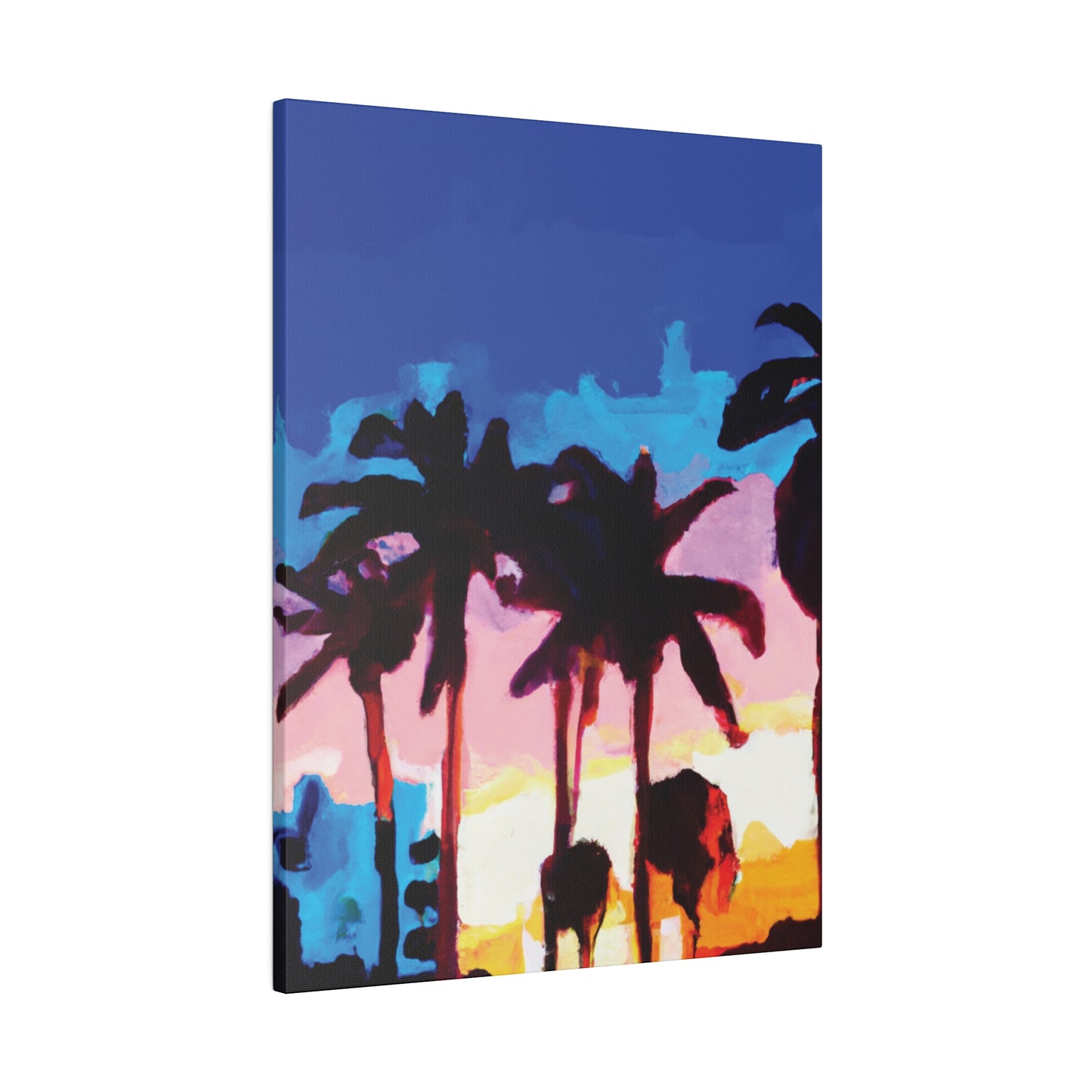 9453C - Miami Beach Sunset Painting Print | Miami | Beach | Sunset | Poster | Home Decor | Wall Art | Canvas