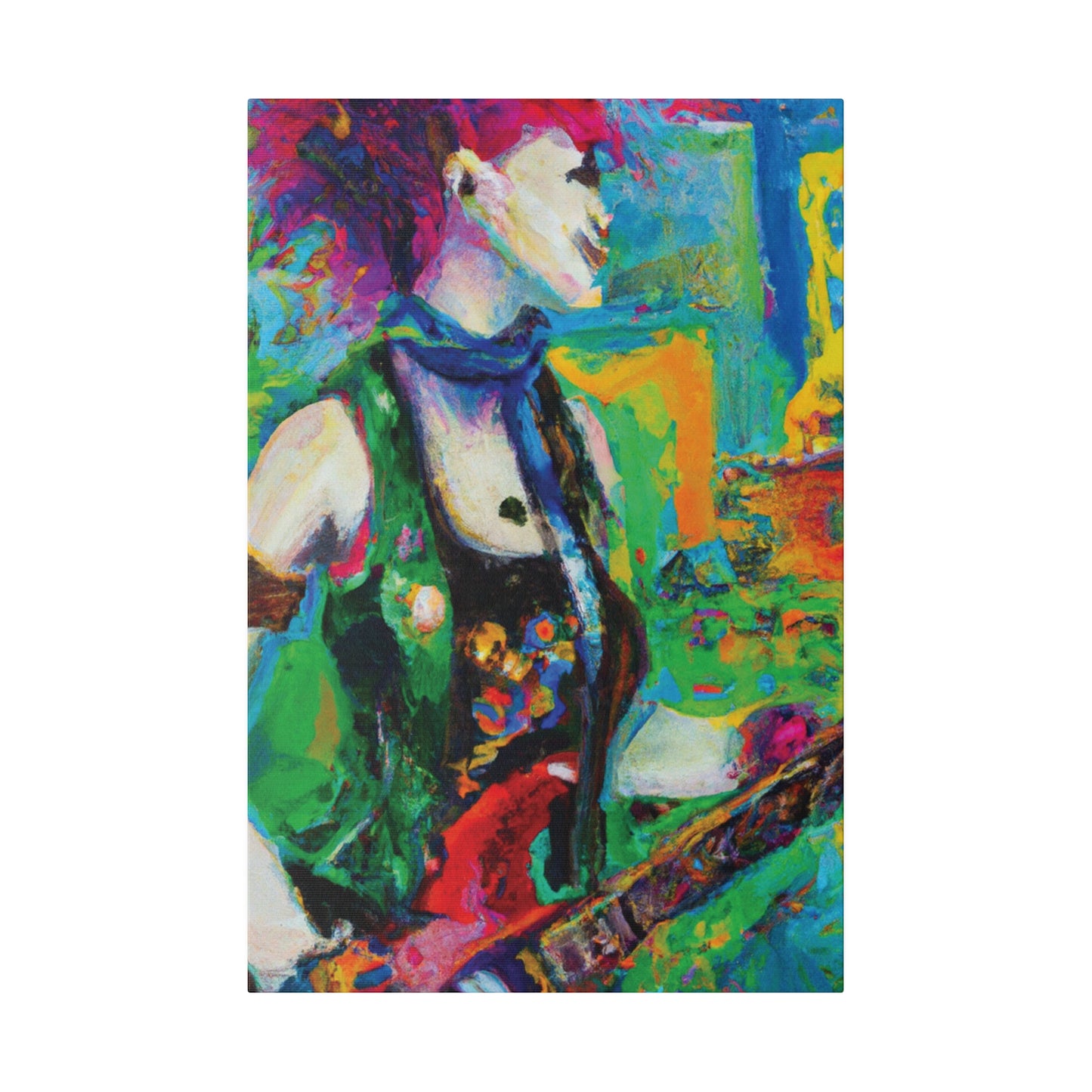 3467C - Rockstar Oil Painting Style Print | Poster | Home Decor | Wall Art | Music Art | Canvas