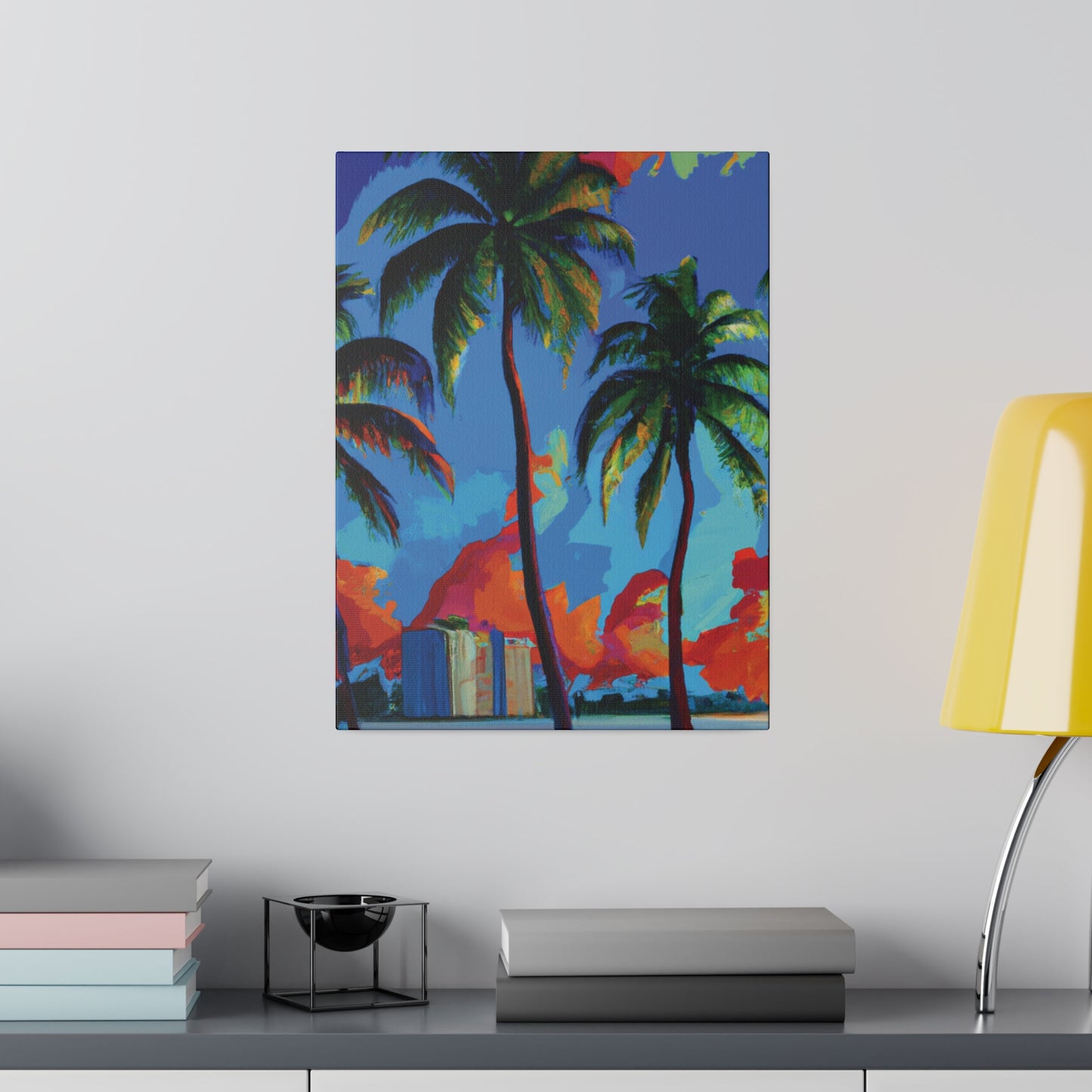 7382G - Miami Beach Sunset Painting Print | Miami | Beach | Sunset | Poster | Home Decor | Wall Art | Canvas