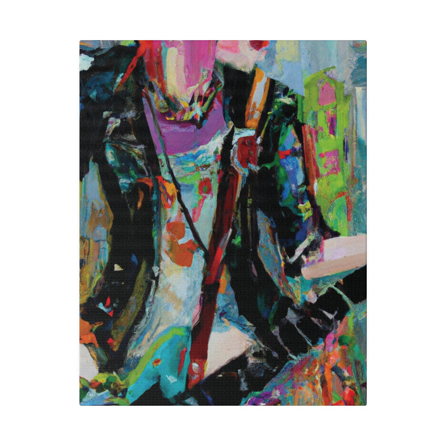 745O - Rockstar Oil Painting Style Print | Poster | Home Decor | Wall Art | Music Art | Canvas