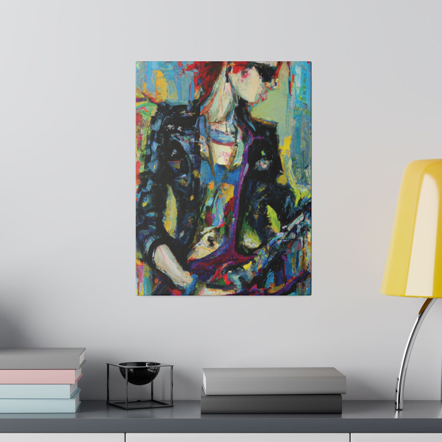9745J - Rockstar Oil Painting Style Print | Poster | Home Decor | Wall Art | Music Art | Canvas