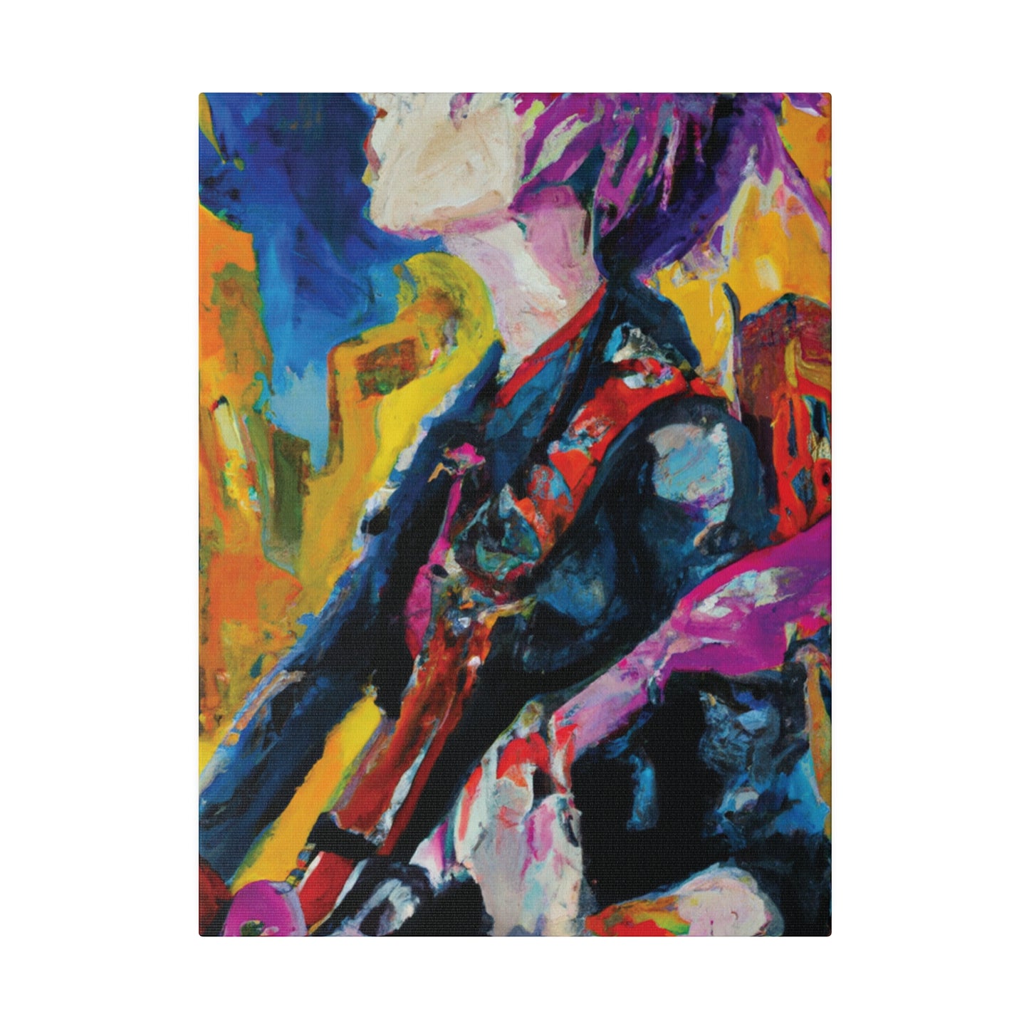 8245D - Rockstar Oil Painting Style Print | Poster | Home Decor | Wall Art | Music Art | Canvas