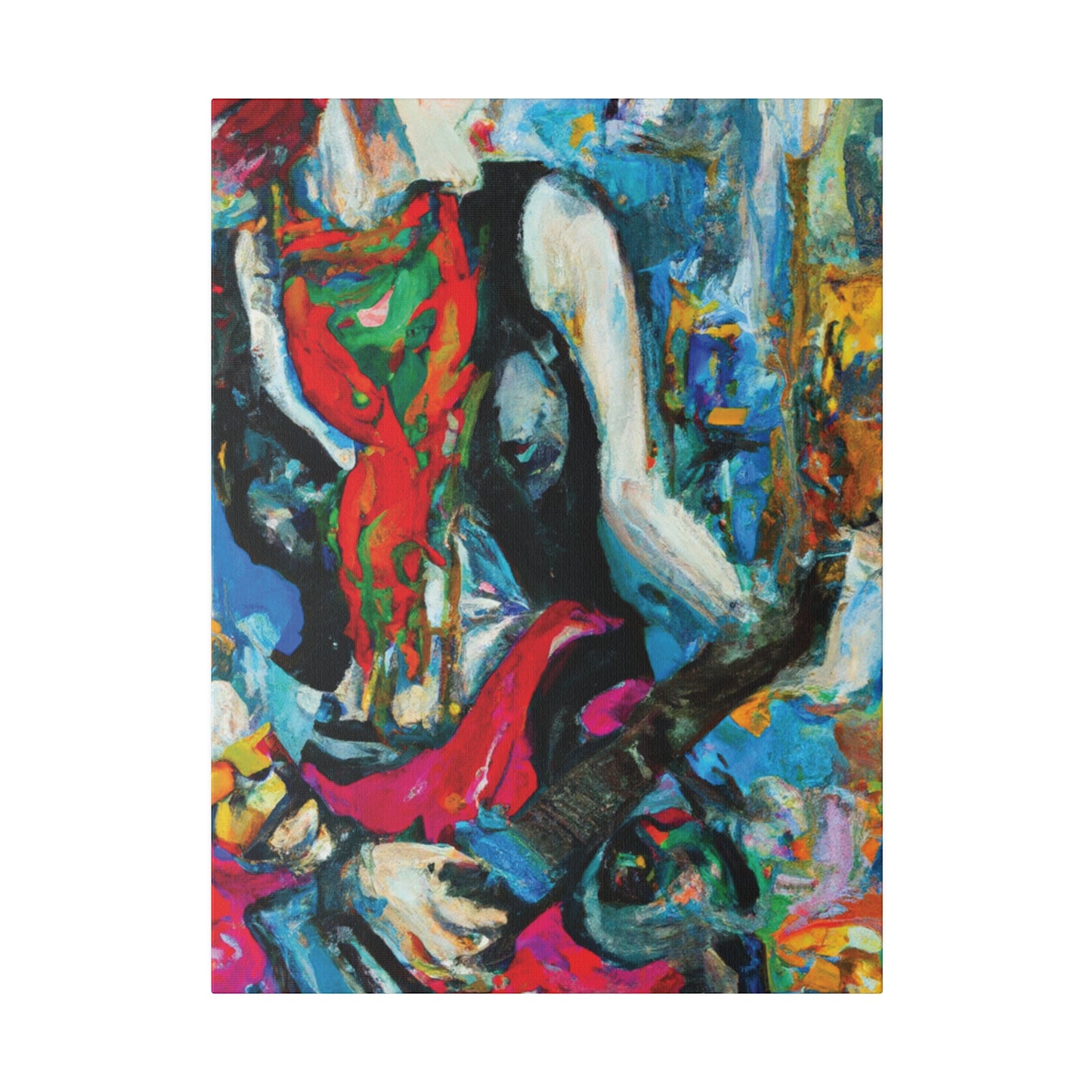 8722E - Rockstar Oil Painting Style Print | Poster | Home Decor | Wall Art | Music Art | Canvas