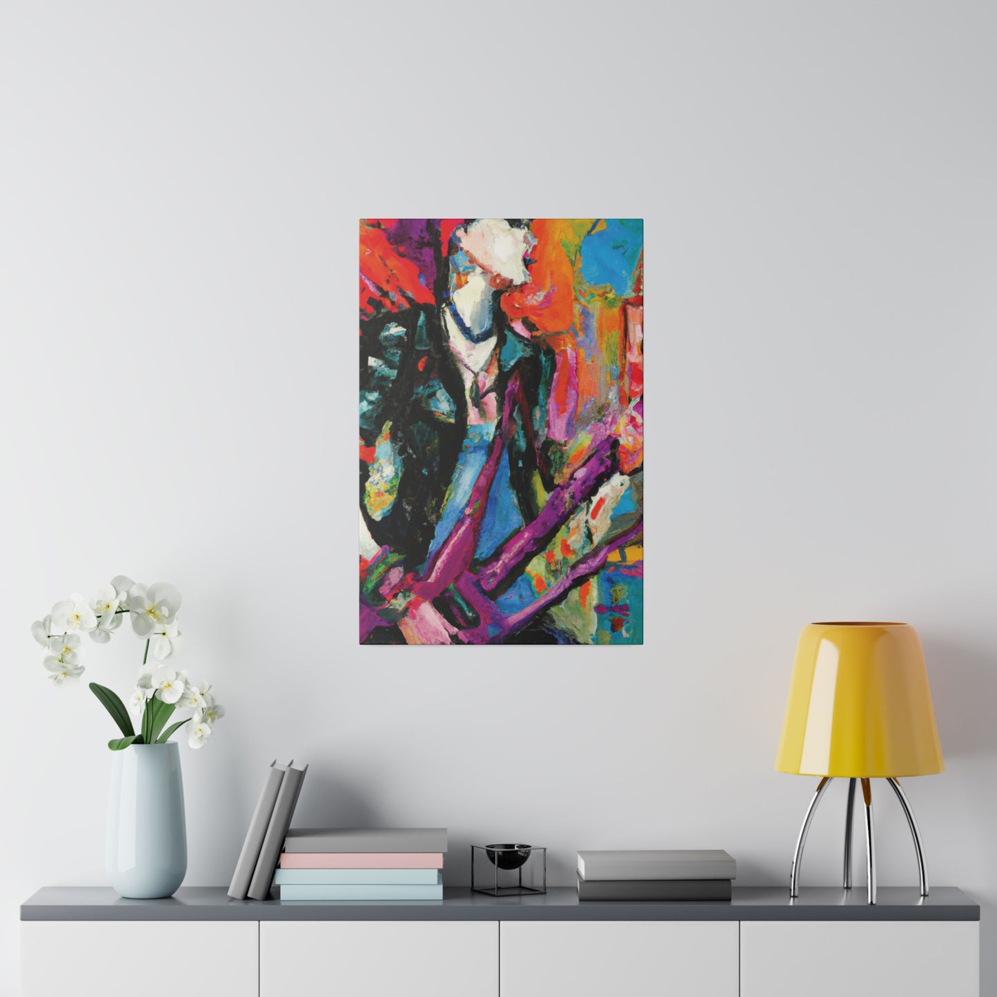 675Y - Rockstar Oil Painting Style Print | Poster | Home Decor | Wall Art | Music Art | Canvas