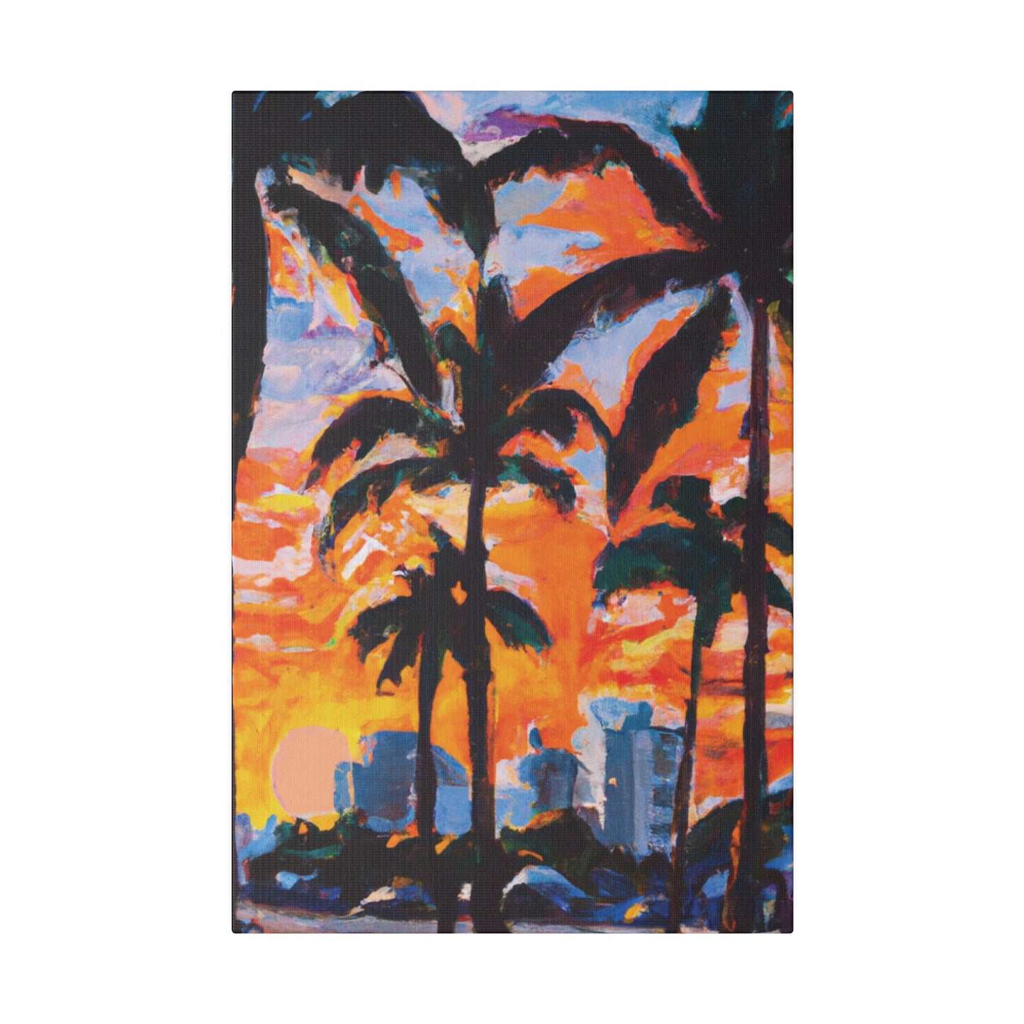 8957Q - Miami Beach Sunset Painting Print | Miami | Beach | Sunset | Poster | Home Decor | Wall Art | Canvas