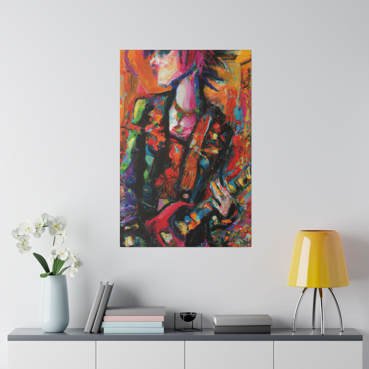 8245G - Rockstar Oil Painting Style Print | Poster | Home Decor | Wall Art | Music Art | Canvas