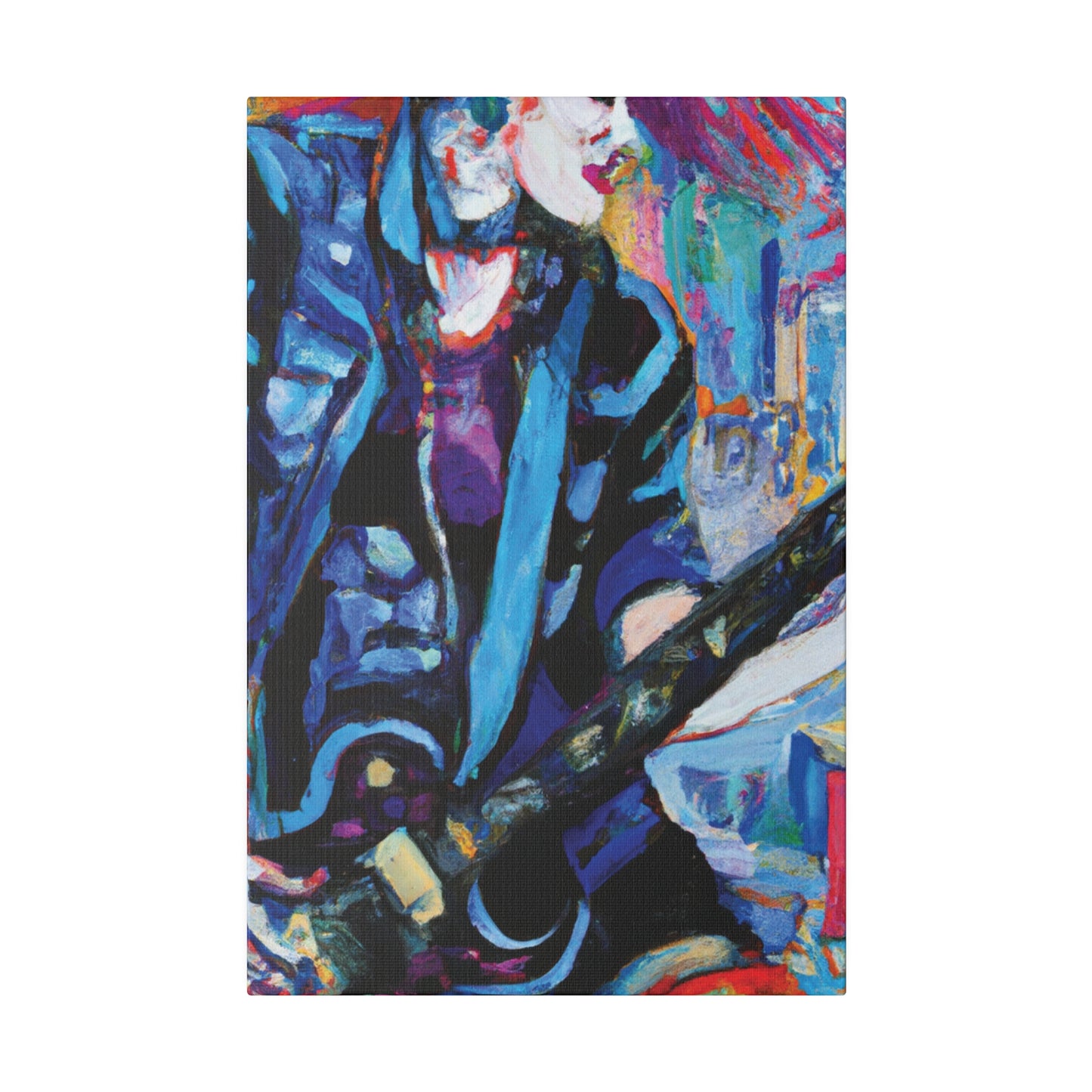 7204K - Rockstar Oil Painting Style Print | Poster | Home Decor | Wall Art | Music Art | Canvas