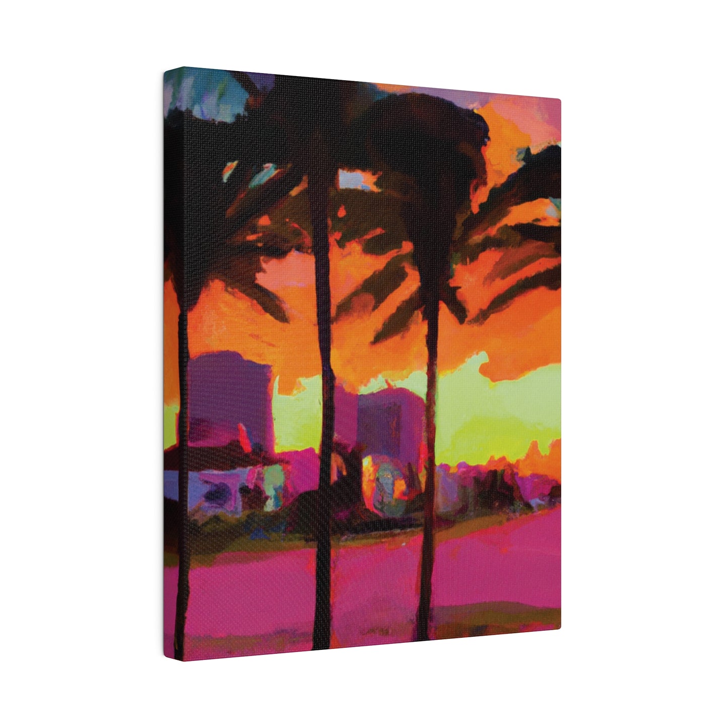 4596G - Miami Beach Sunset Painting Print | Miami | Beach | Sunset | Poster | Home Decor | Wall Art | Canvas