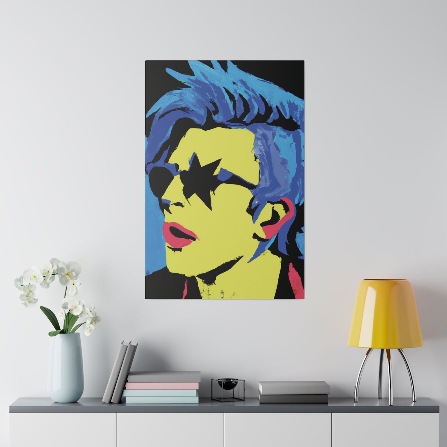 9361F - Rockstar Painting Print | Face | Abstract | Poster | Home Decor | Wall Art | Music Art | Canvas