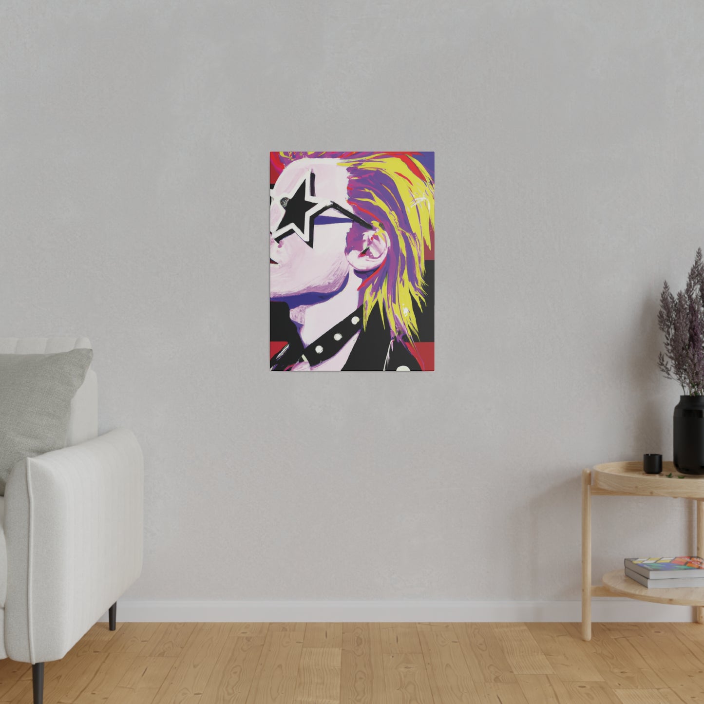 7547K - Rockstar Painting Print | Face | Abstract | Poster | Home Decor | Wall Art | Music Art | Canvas