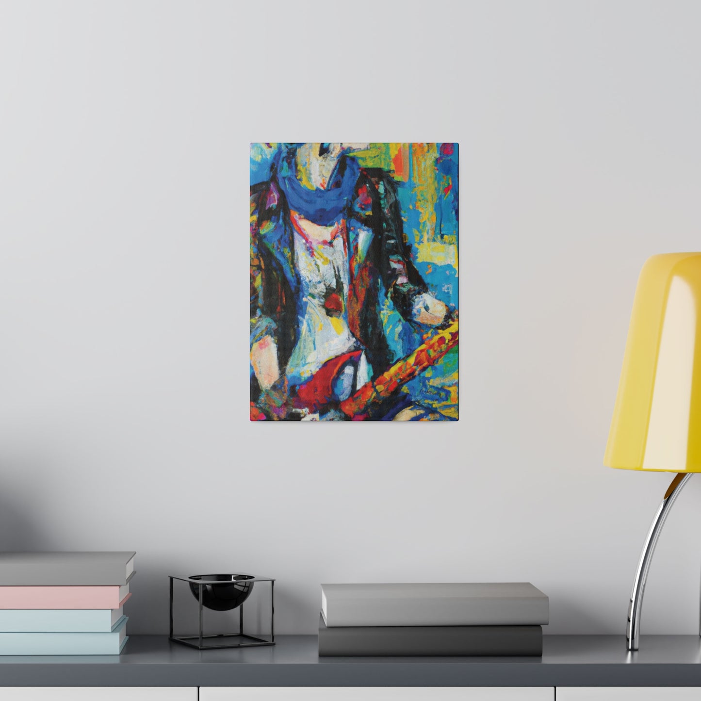 2583Q - Rockstar Oil Painting Style Print | Poster | Home Decor | Wall Art | Music Art | Canvas