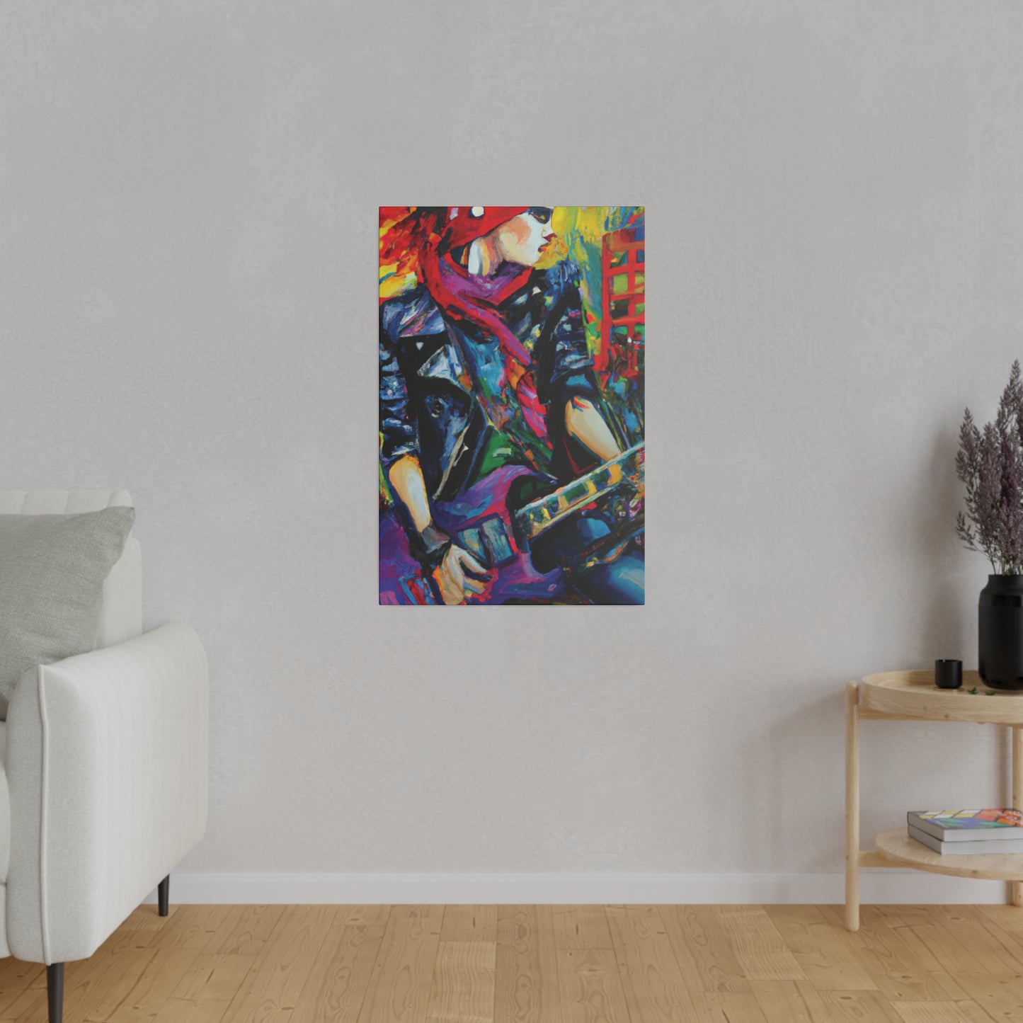 9413L - Rockstar Oil Painting Style Print | Poster | Home Decor | Wall Art | Music Art | Canvas