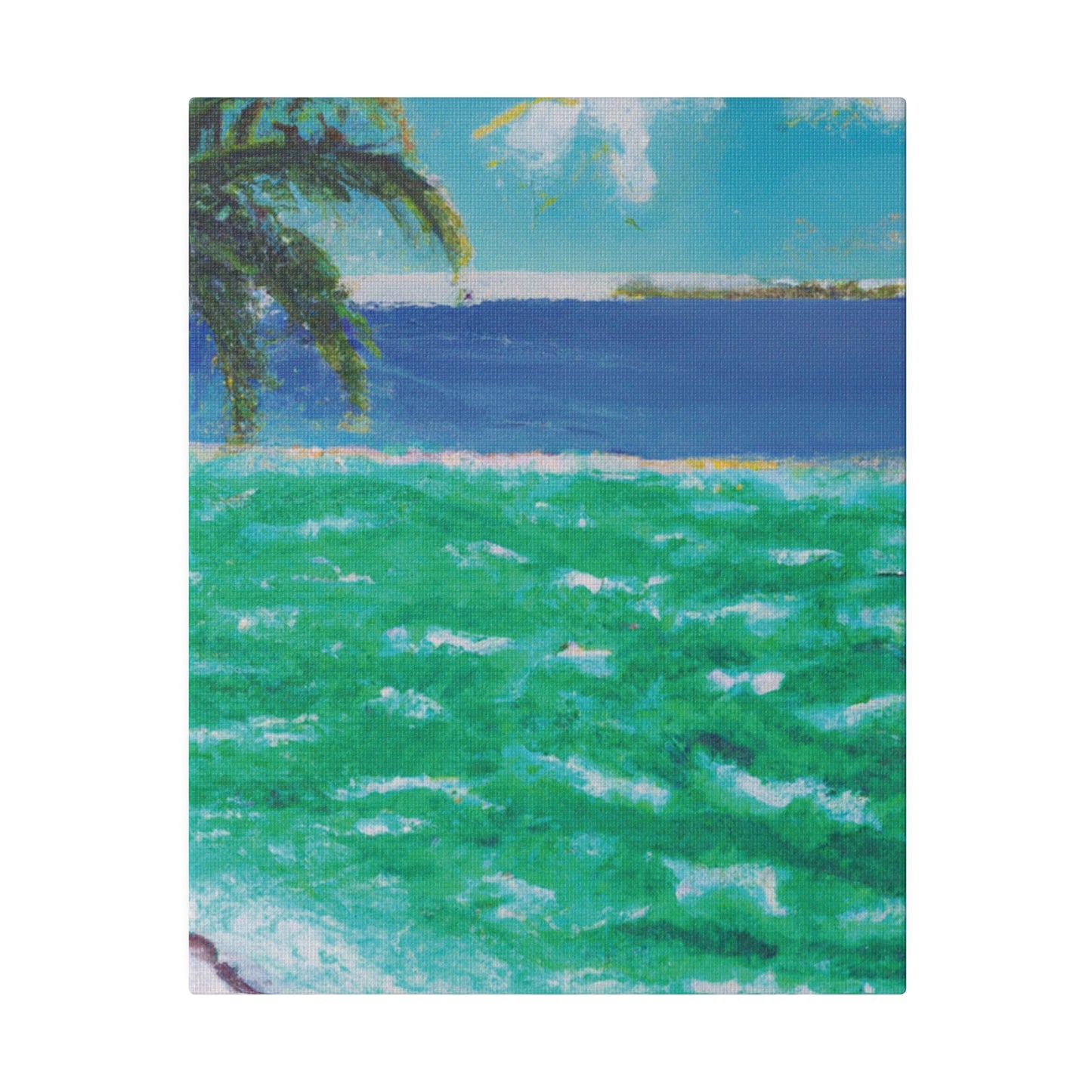 8274K - Bahamas Ocean Painting Print | Bahamas | Ocean | Beach | Poster | Home Decor | Wall Art | Canvas