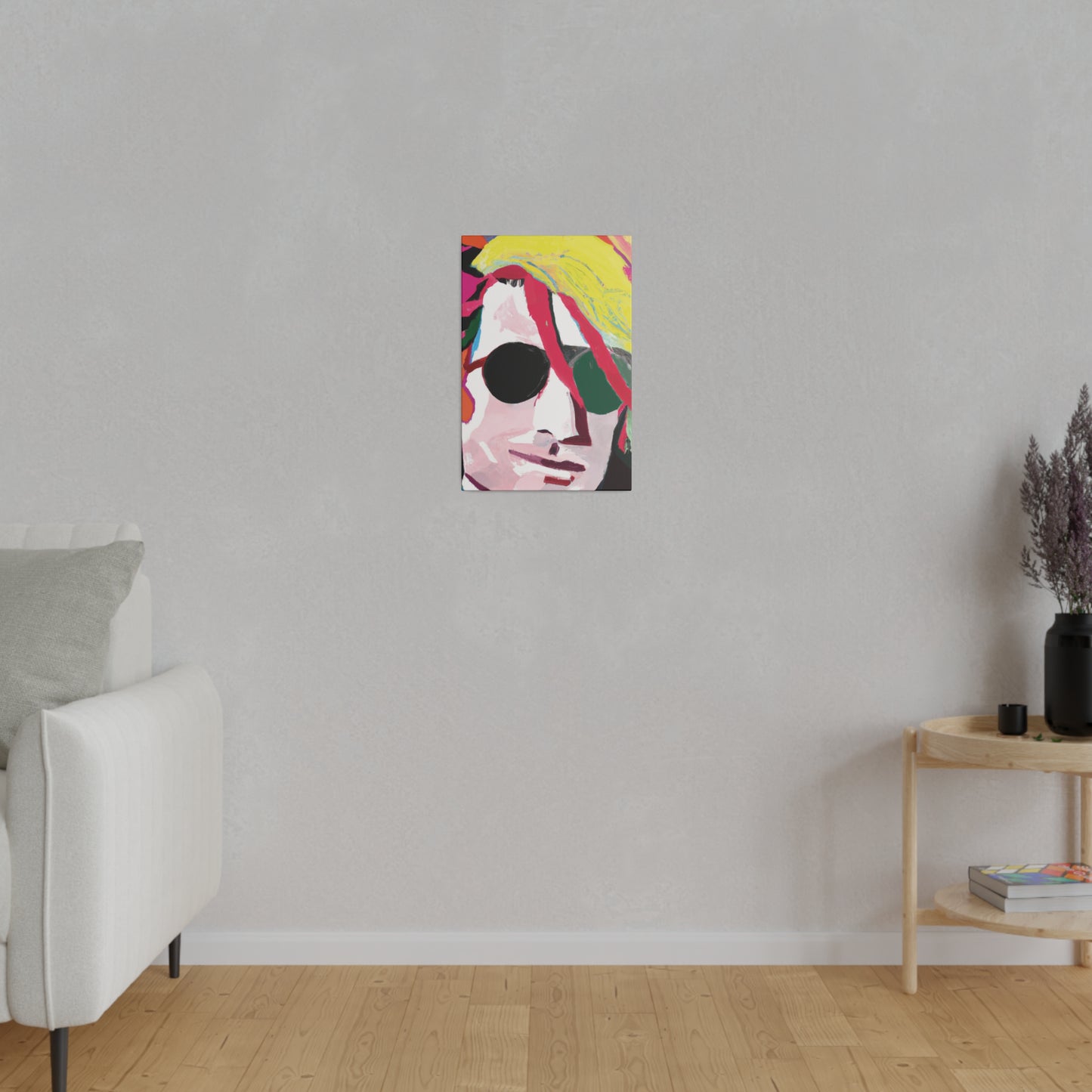 834Y - Rockstar Painting Print | Face | Abstract | Poster | Home Decor | Wall Art | Music Art | Canvas