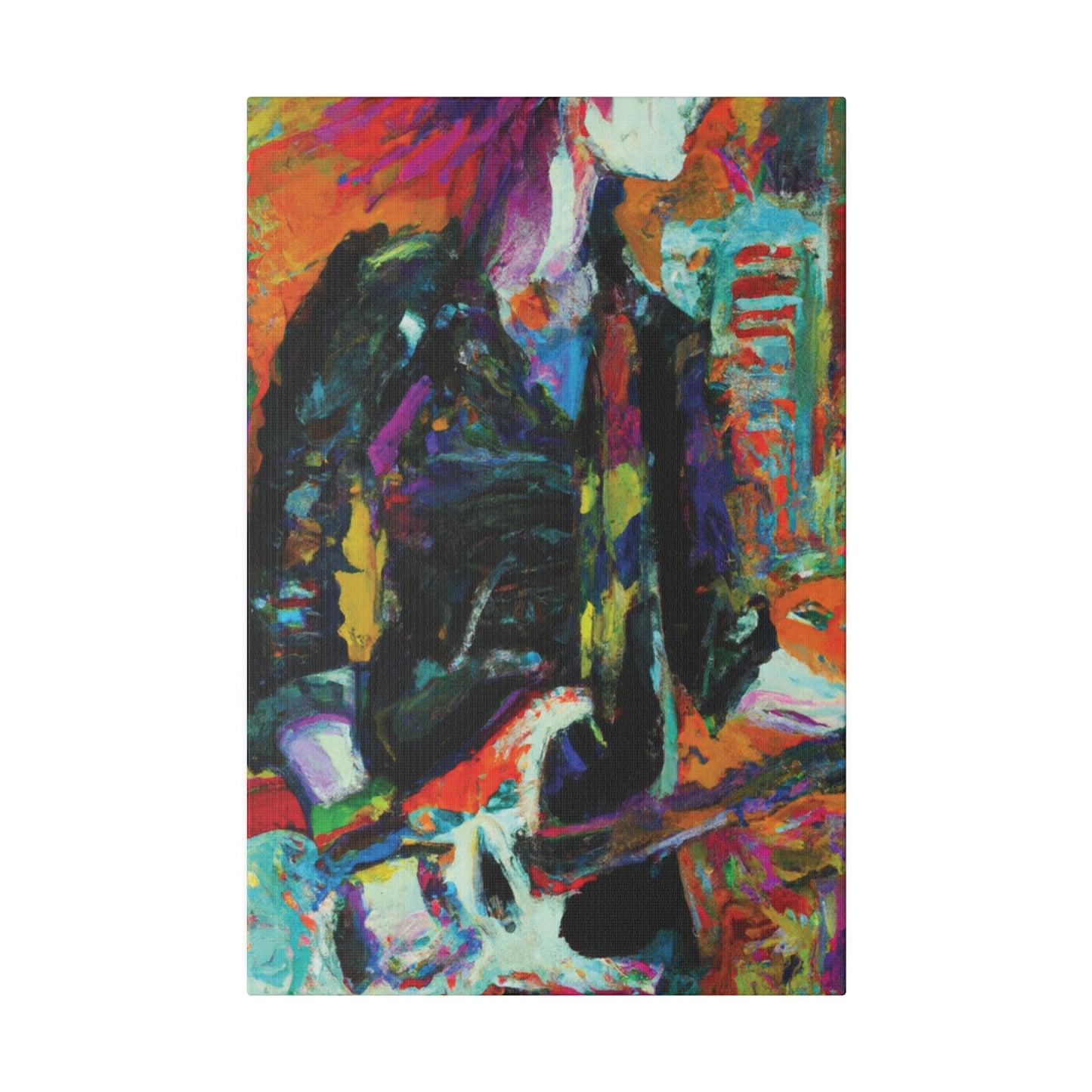 8673Z - Rockstar Oil Painting Style Print | Poster | Home Decor | Wall Art | Music Art | Canvas