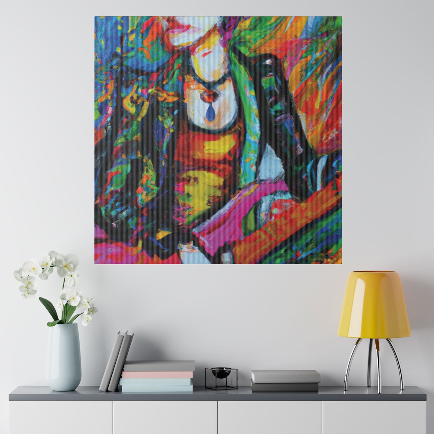 8293B - Rockstar Oil Painting Style Print | Poster | Home Decor | Wall Art | Music Art | Canvas