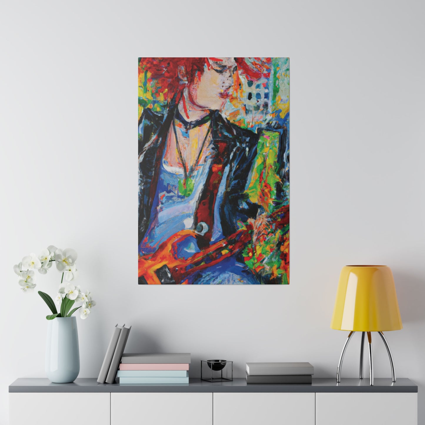 9144X - Rockstar Oil Painting Style Print | Poster | Home Decor | Wall Art | Music Art | Canvas