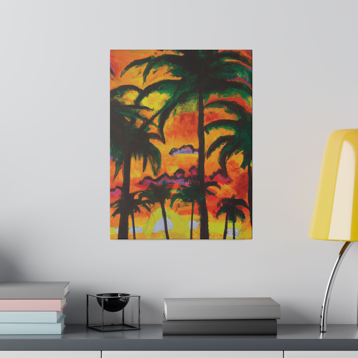 5820T - Miami Beach Sunset Painting Print | Miami | Beach | Sunset | Poster | Home Decor | Wall Art | Canvas