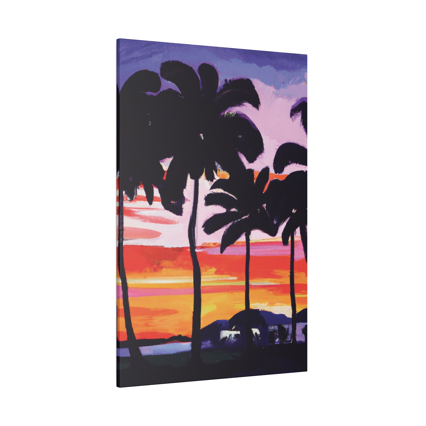 2948T - Miami Beach Sunset Painting Print | Miami | Beach | Sunset | Poster | Home Decor | Wall Art | Canvas