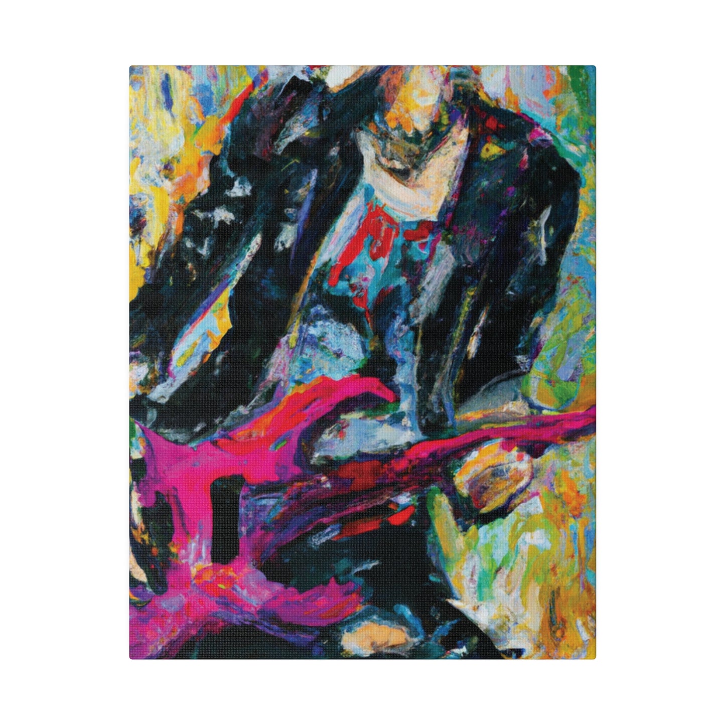 4567X - Rockstar Oil Painting Style Print | Poster | Home Decor | Wall Art | Music Art | Canvas