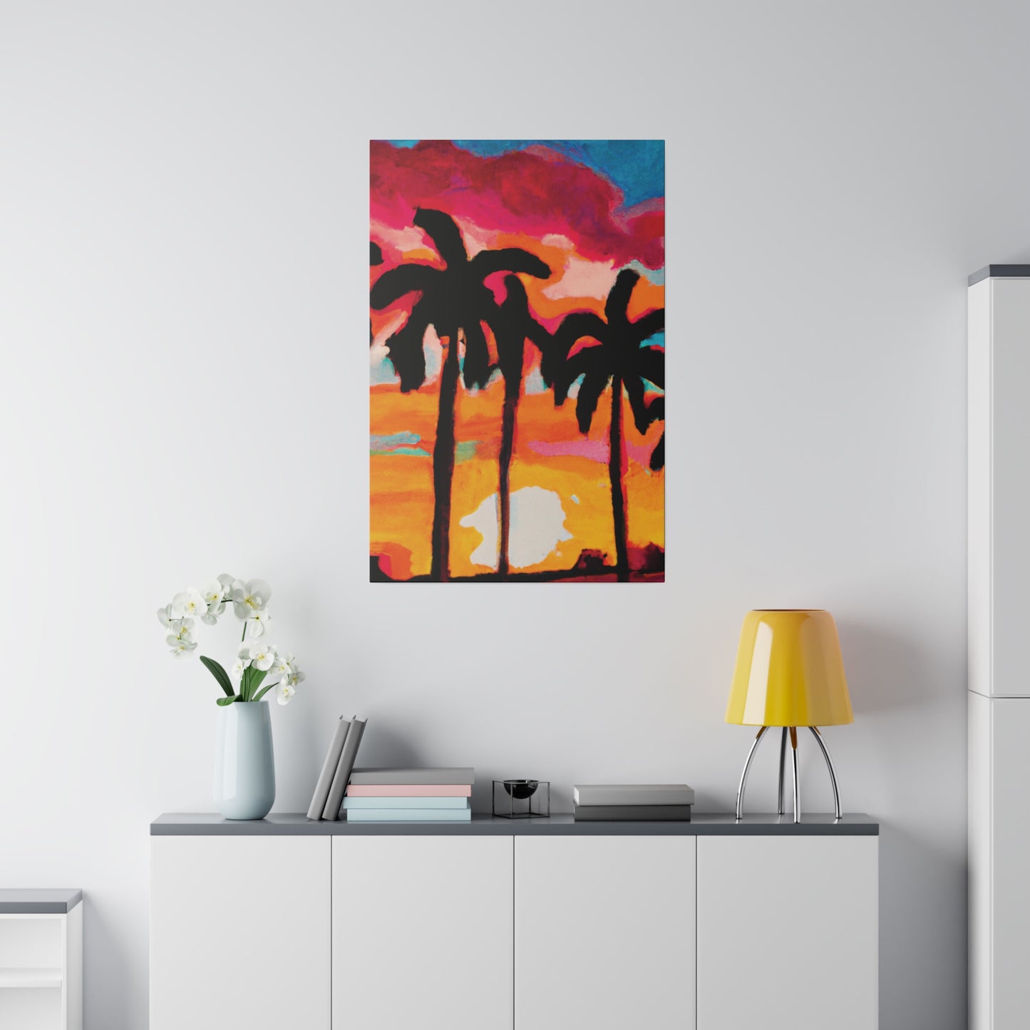 4763O - Miami Beach Sunset Painting Print | Miami | Beach | Sunset | Poster | Home Decor | Wall Art | Canvas