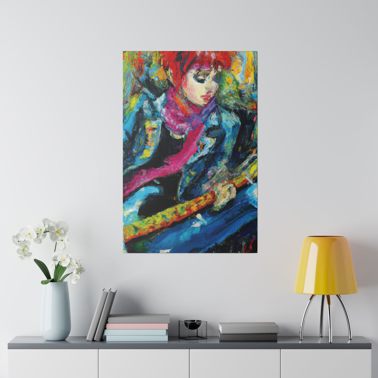 9823X - Rockstar Oil Painting Style Print | Poster | Home Decor | Wall Art | Music Art | Canvas
