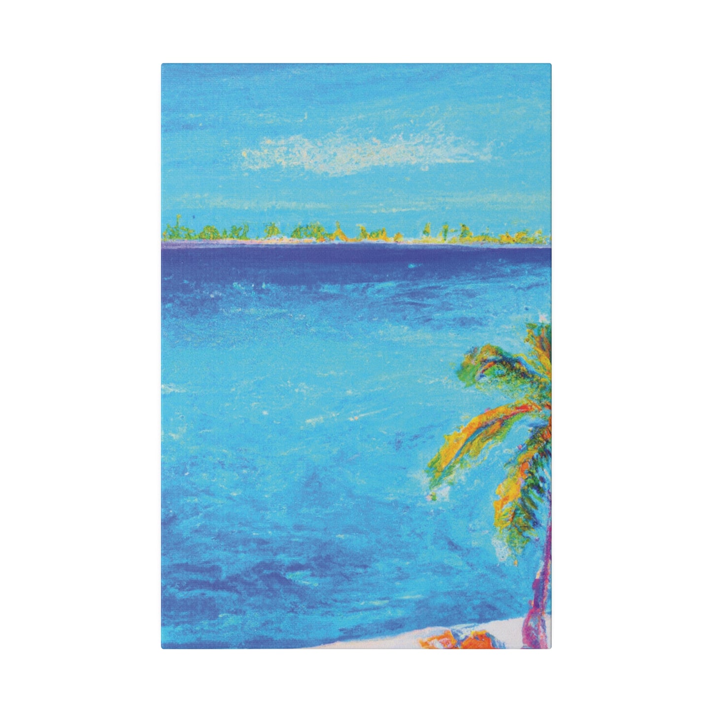 7666Q - Bahamas Ocean Painting Print | Bahamas | Ocean | Beach | Poster | Home Decor | Wall Art | Canvas