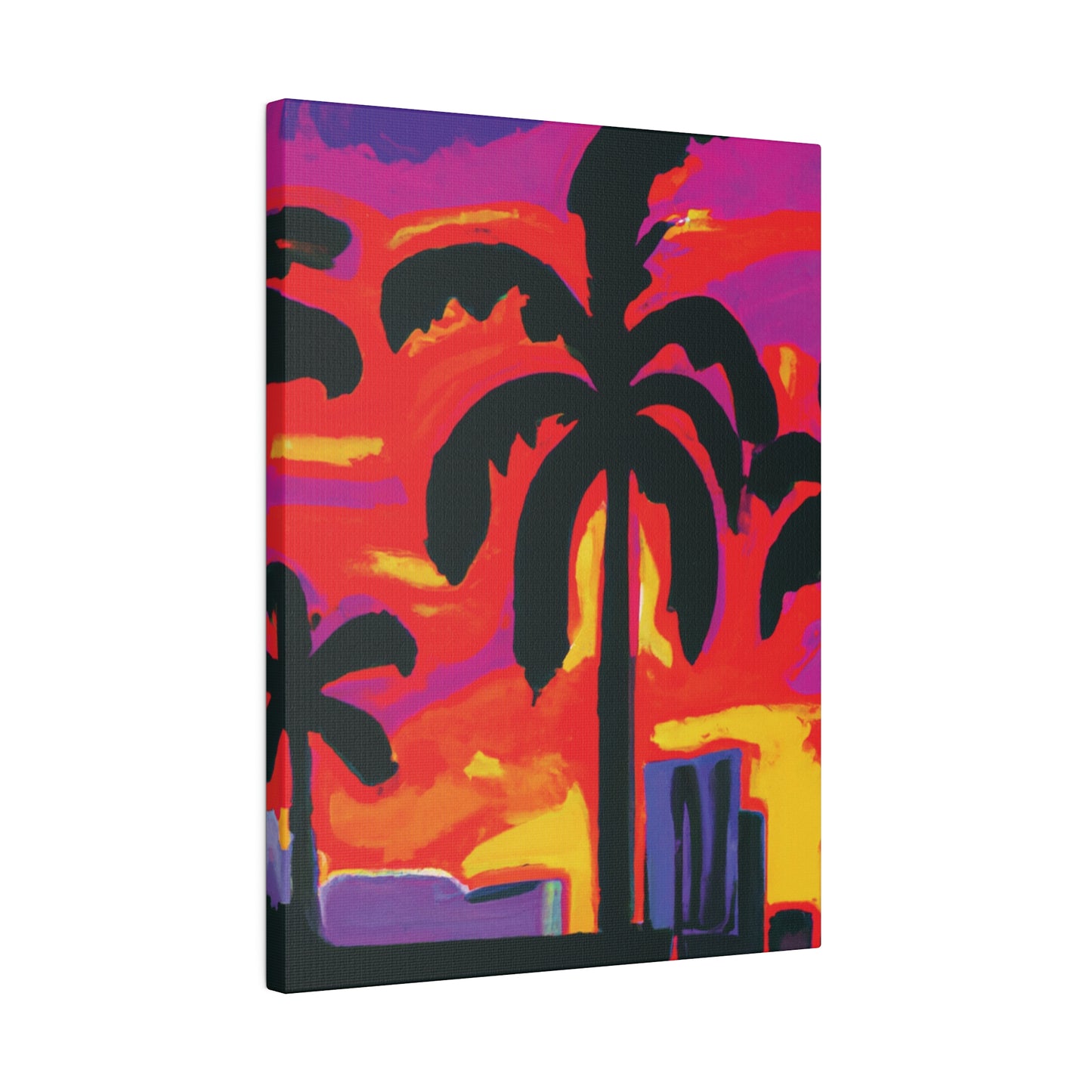 4066V - Miami Beach Sunset Painting Print | Miami | Beach | Sunset | Poster | Home Decor | Wall Art | Canvas