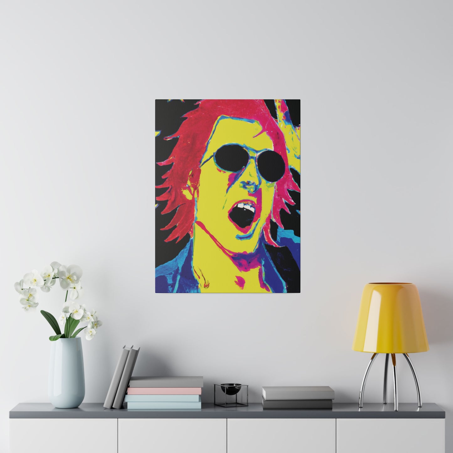 3158P - Rockstar Painting Print | Face | Abstract | Poster | Home Decor | Wall Art | Music Art | Canvas