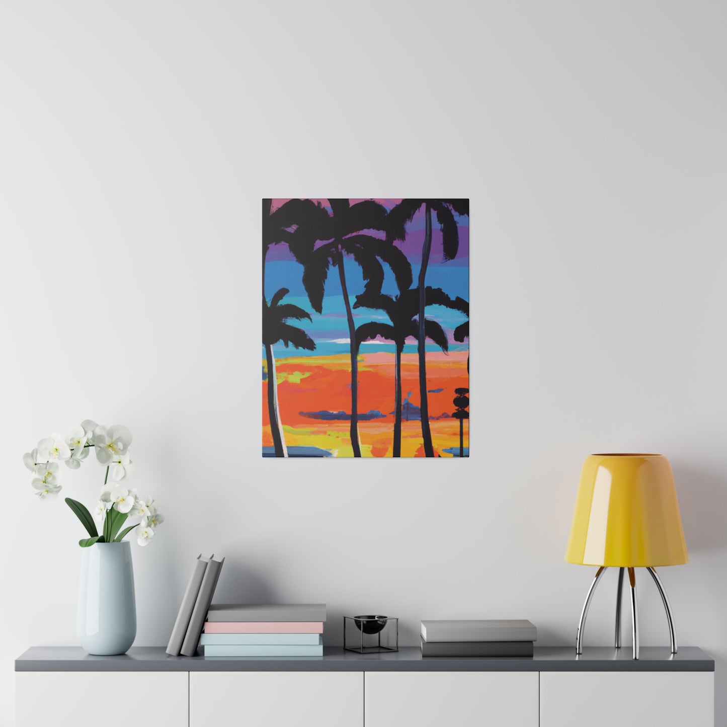 7891V - Miami Beach Sunset Painting Print | Miami | Beach | Sunset | Poster | Home Decor | Wall Art | Canvas