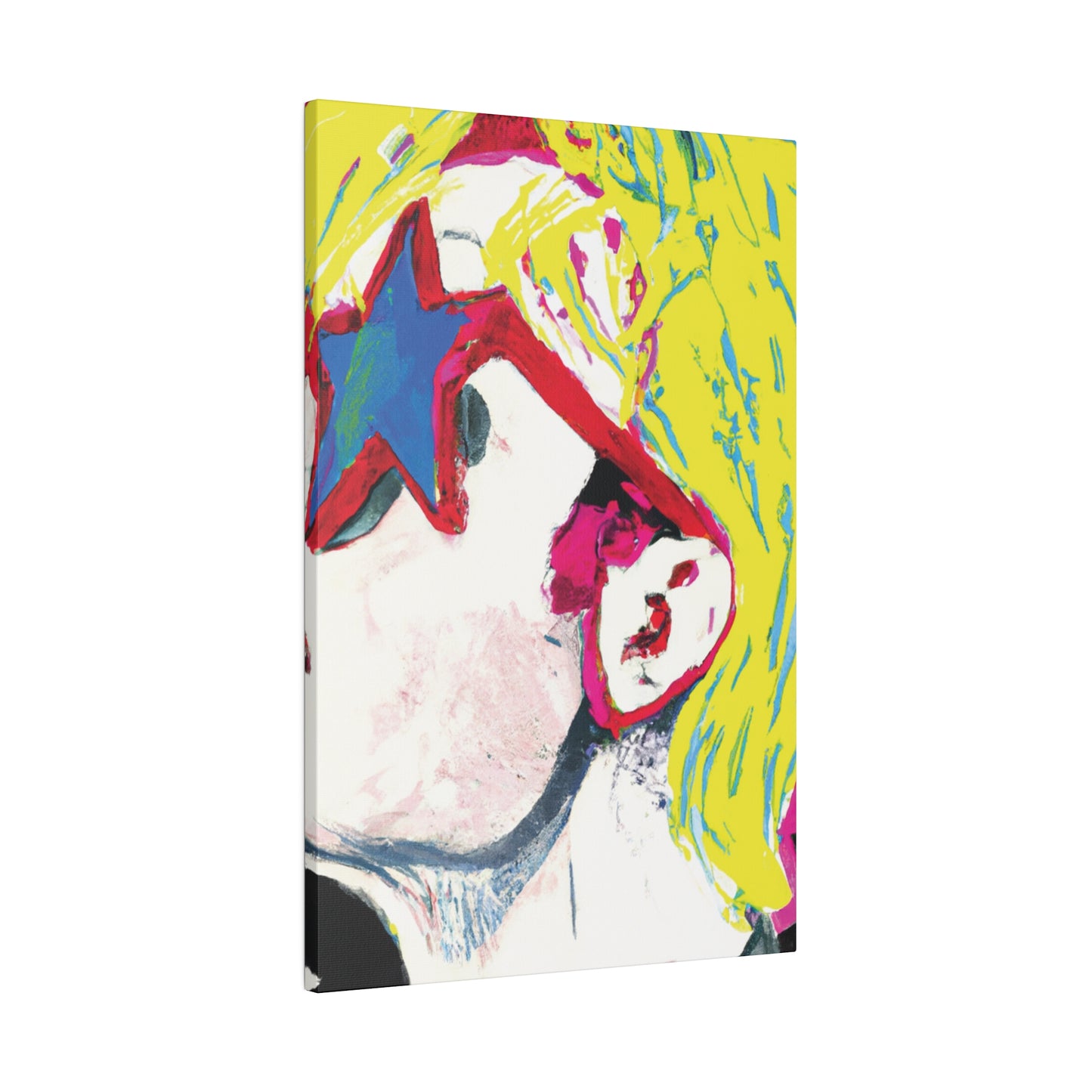 9408X - Rockstar Painting Print | Face | Abstract | Poster | Home Decor | Wall Art | Music Art | Canvas