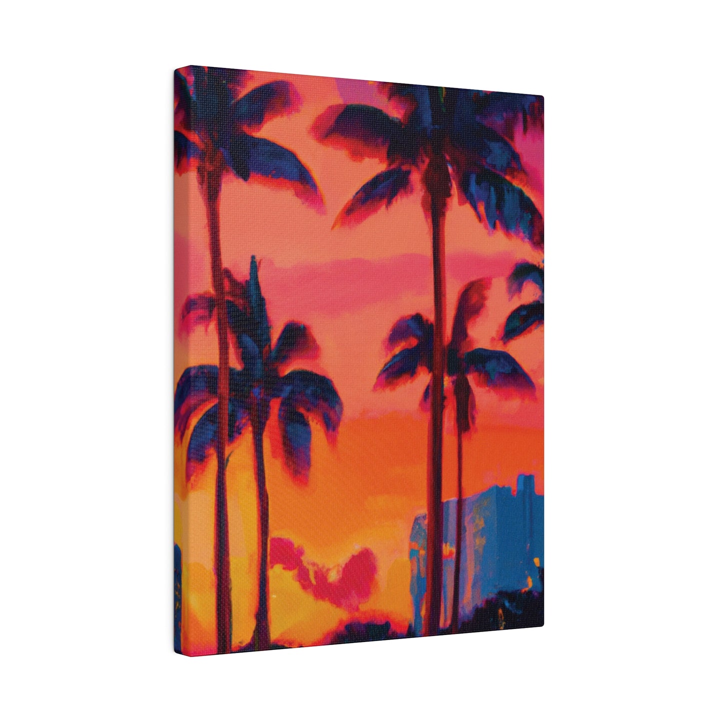 4456Y - Miami Beach Sunset Painting Print | Miami | Beach | Sunset | Poster | Home Decor | Wall Art | Canvas