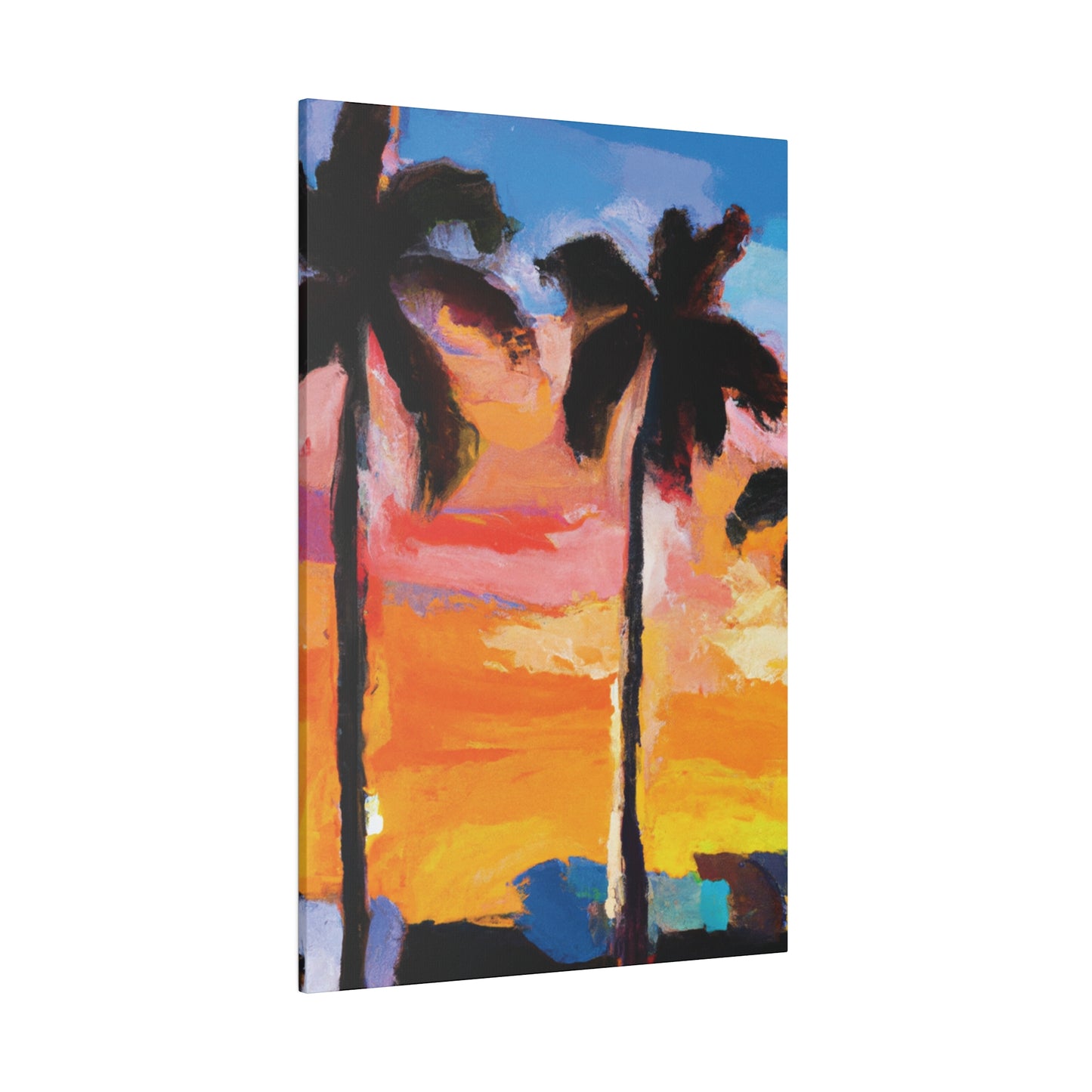 3236E - Miami Beach Sunset Painting Print | Miami | Beach | Sunset | Poster | Home Decor | Wall Art | Canvas