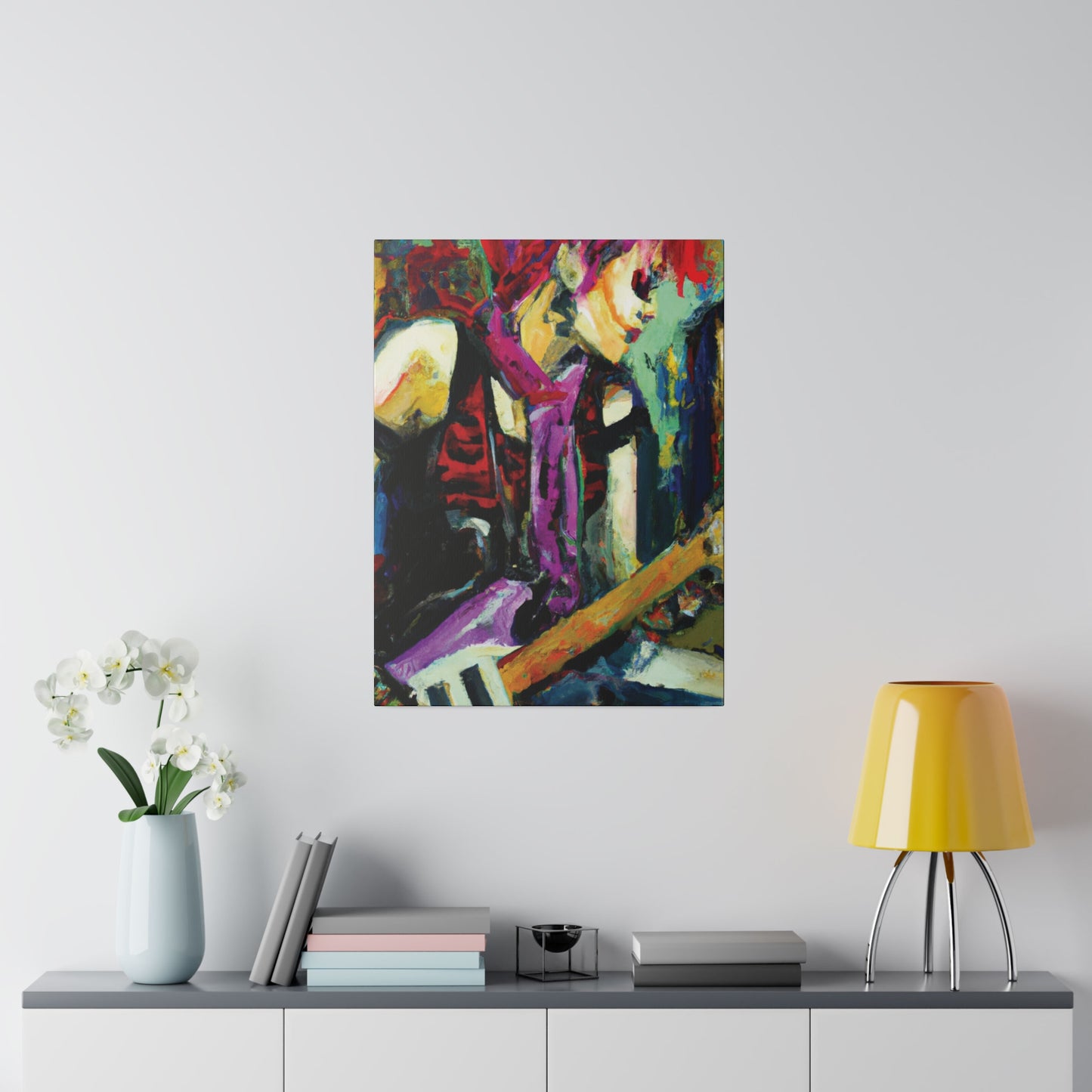 9704G - Rockstar Oil Painting Style Print | Poster | Home Decor | Wall Art | Music Art | Canvas