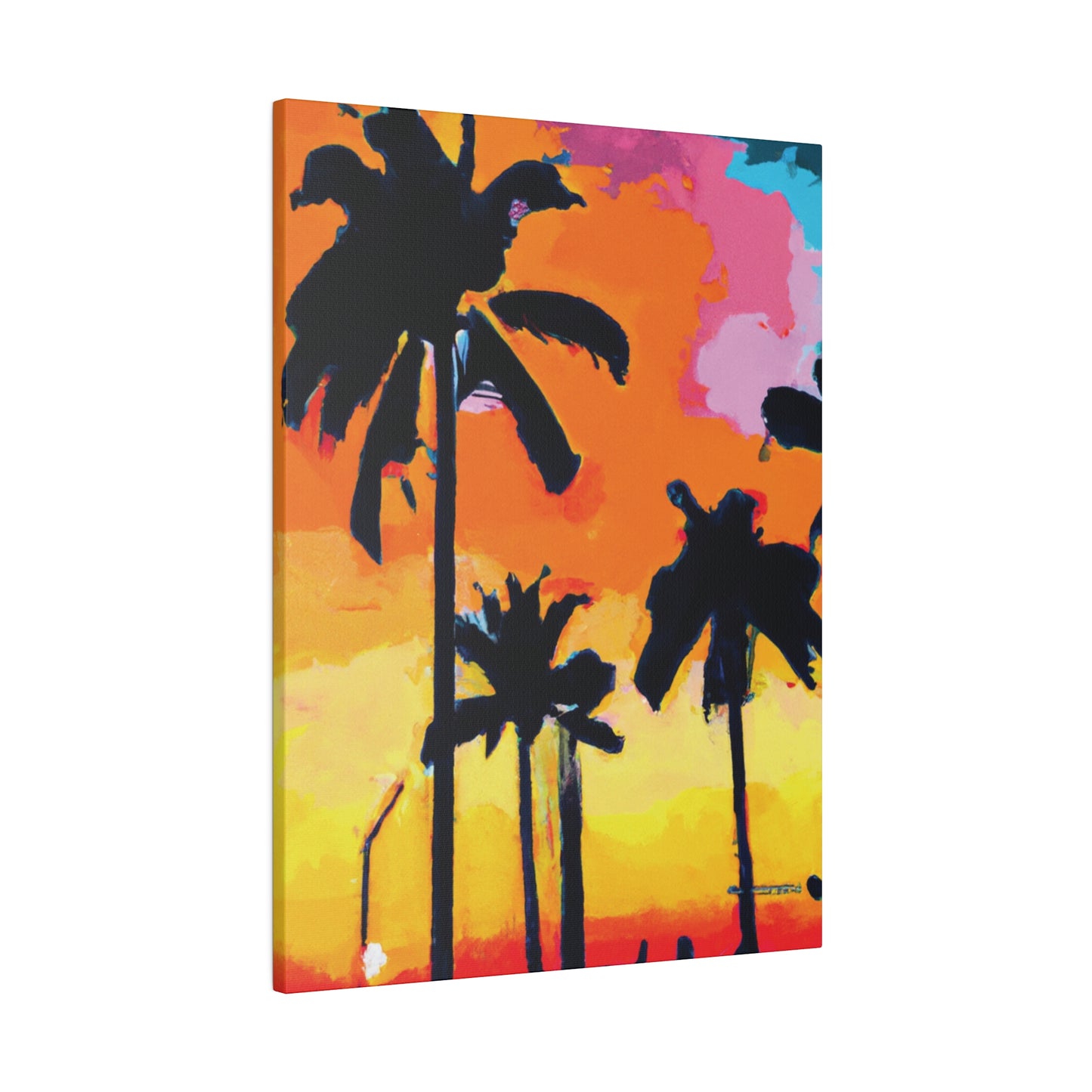 2956A - Miami Beach Sunset Painting Print | Miami | Beach | Sunset | Poster | Home Decor | Wall Art | Canvas