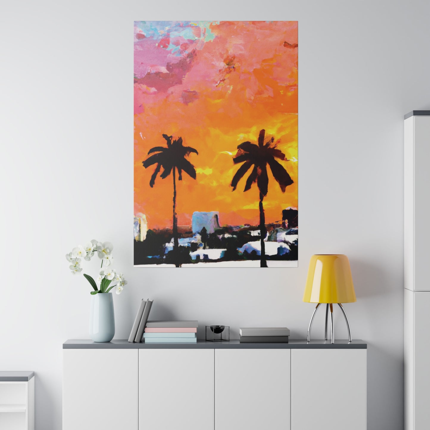 2759A - Miami Beach Sunset Painting Print | Miami | Beach | Sunset | Poster | Home Decor | Wall Art | Canvas