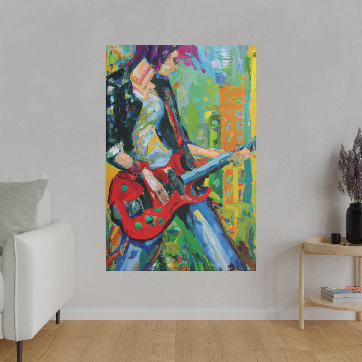 7369K - Rockstar Oil Painting Style Print | Poster | Home Decor | Wall Art | Music Art | Canvas