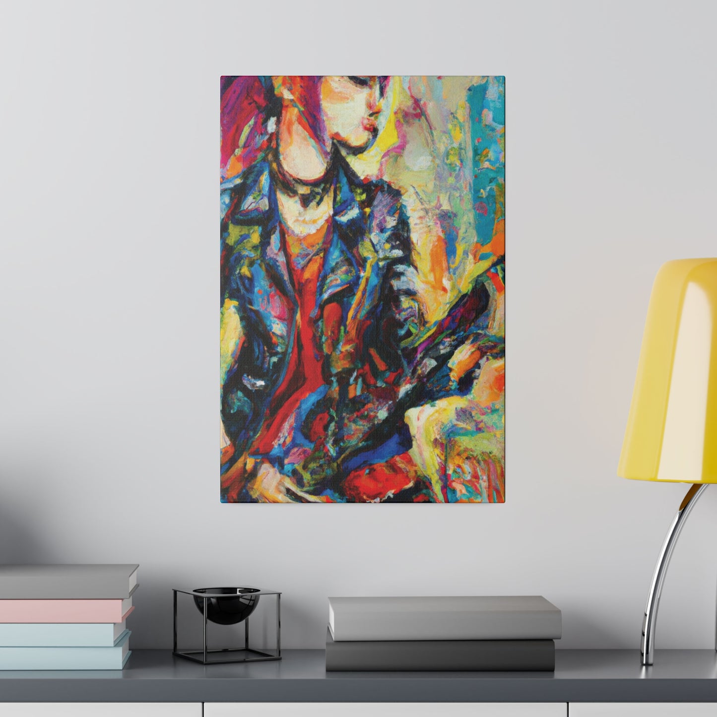 3154V - Rockstar Oil Painting Style Print | Poster | Home Decor | Wall Art | Music Art | Canvas