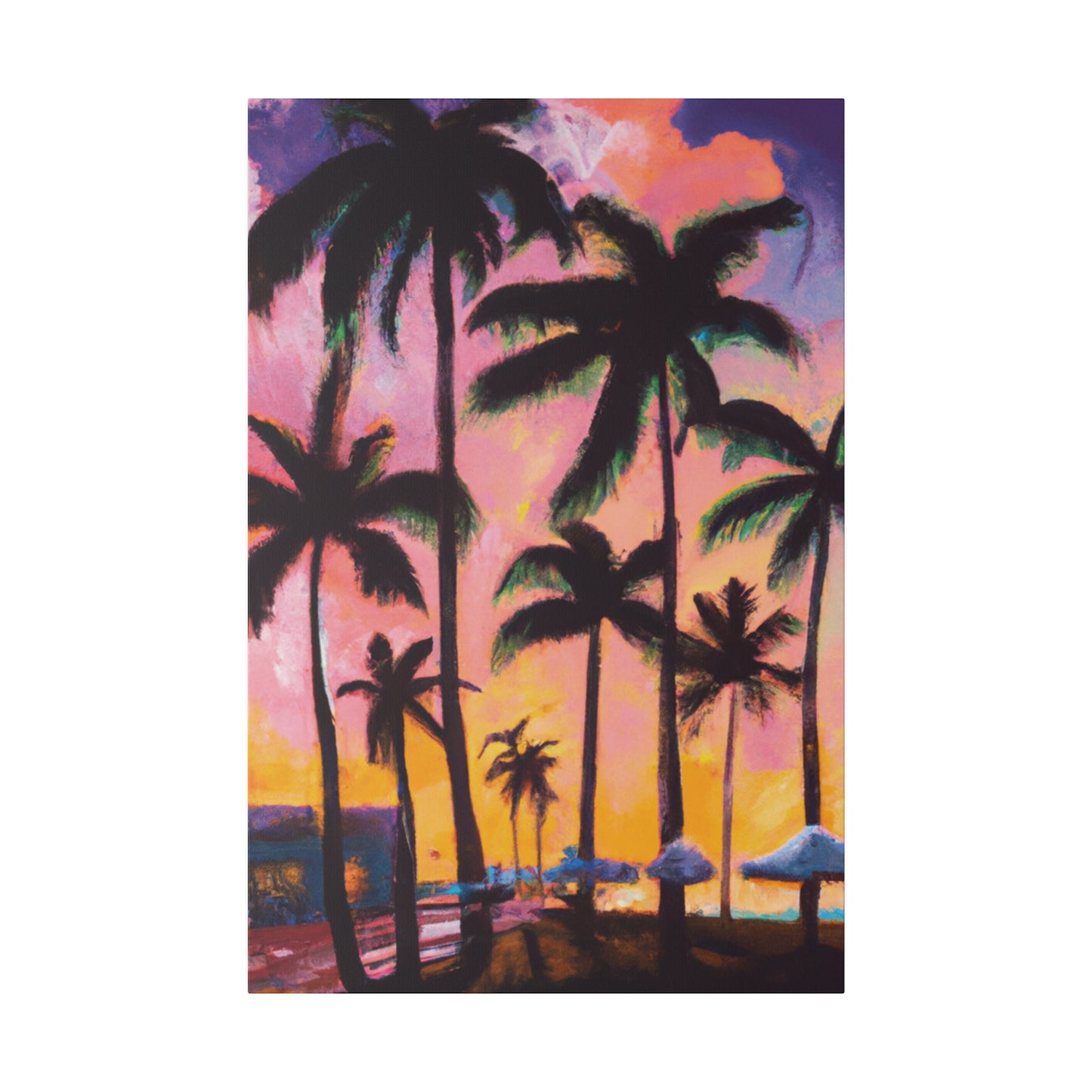 7524X - Miami Beach Sunset Painting Print | Miami | Beach | Sunset | Poster | Home Decor | Wall Art | Canvas