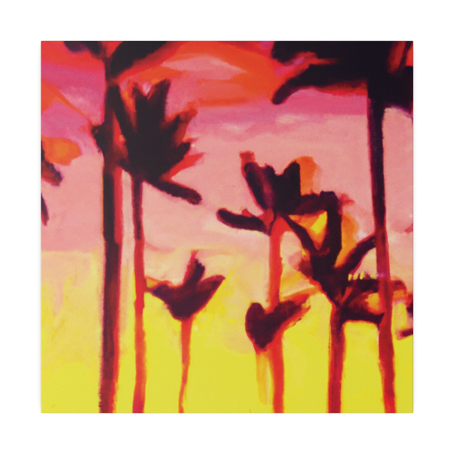 2249A - Miami Beach Sunset Painting Print | Miami | Beach | Sunset | Poster | Home Decor | Wall Art | Canvas