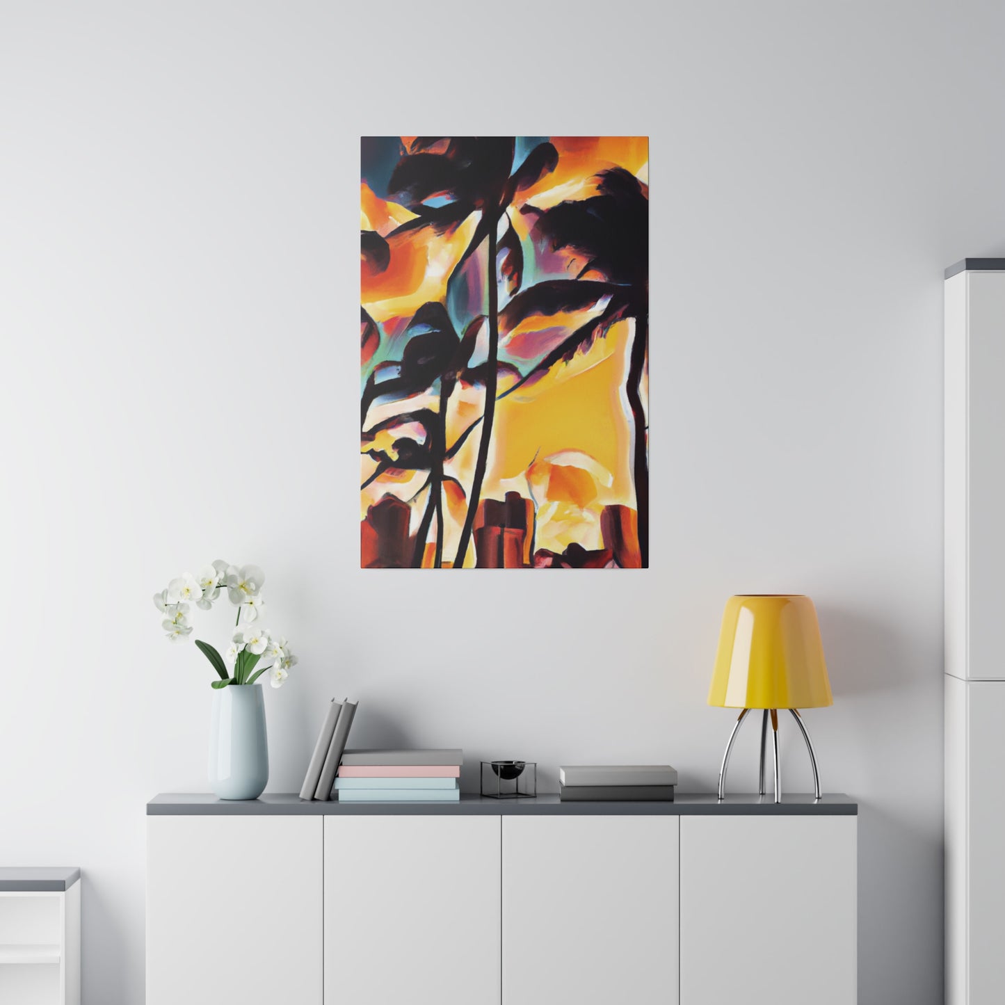 7343H - Miami Beach Sunset Painting Print | Miami | Beach | Sunset | Poster | Home Decor | Wall Art | Canvas