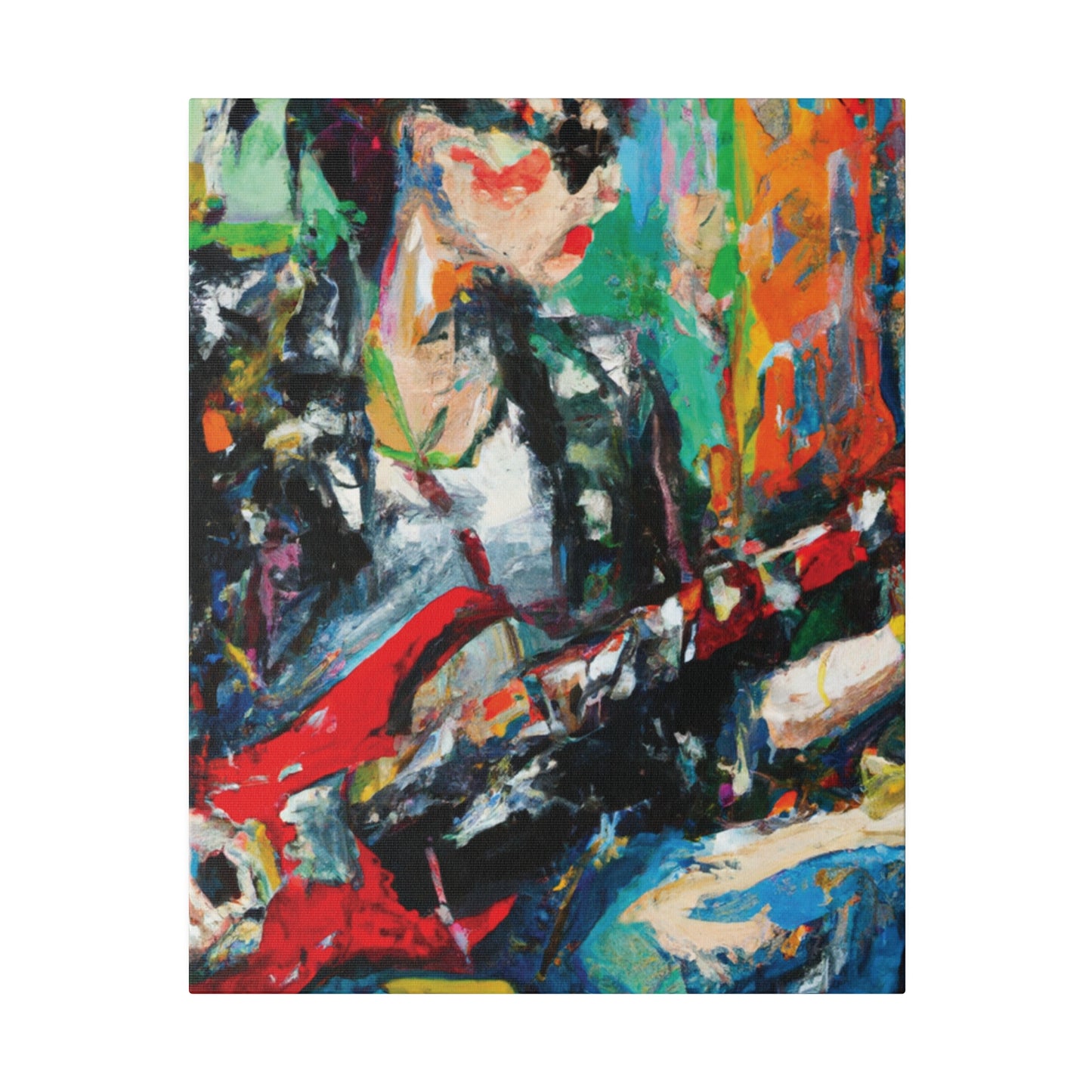 8390L - Rockstar Oil Painting Style Print | Poster | Home Decor | Wall Art | Music Art | Canvas