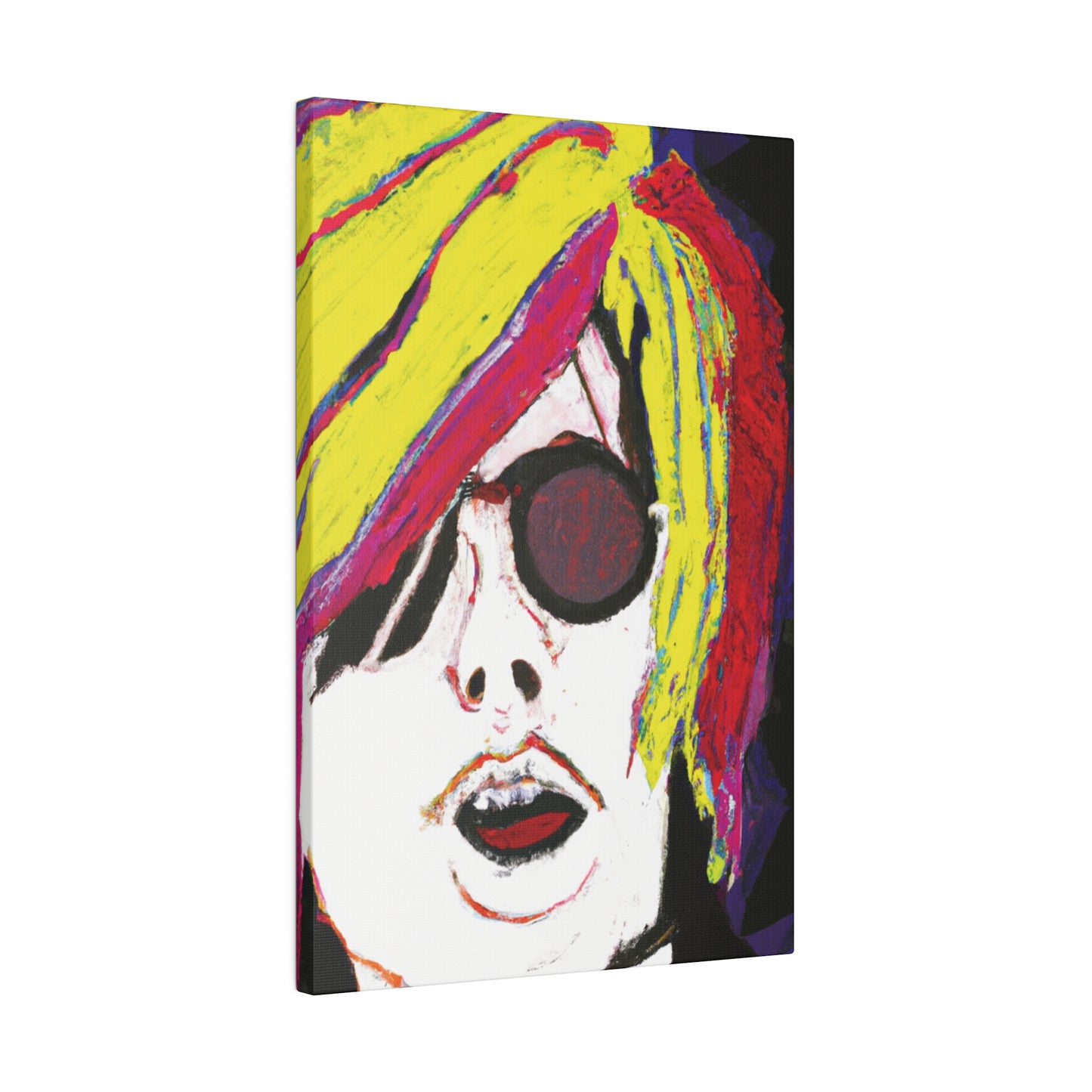 1273Y - Rockstar Painting Print | Face | Abstract | Poster | Home Decor | Wall Art | Music Art | Canvas