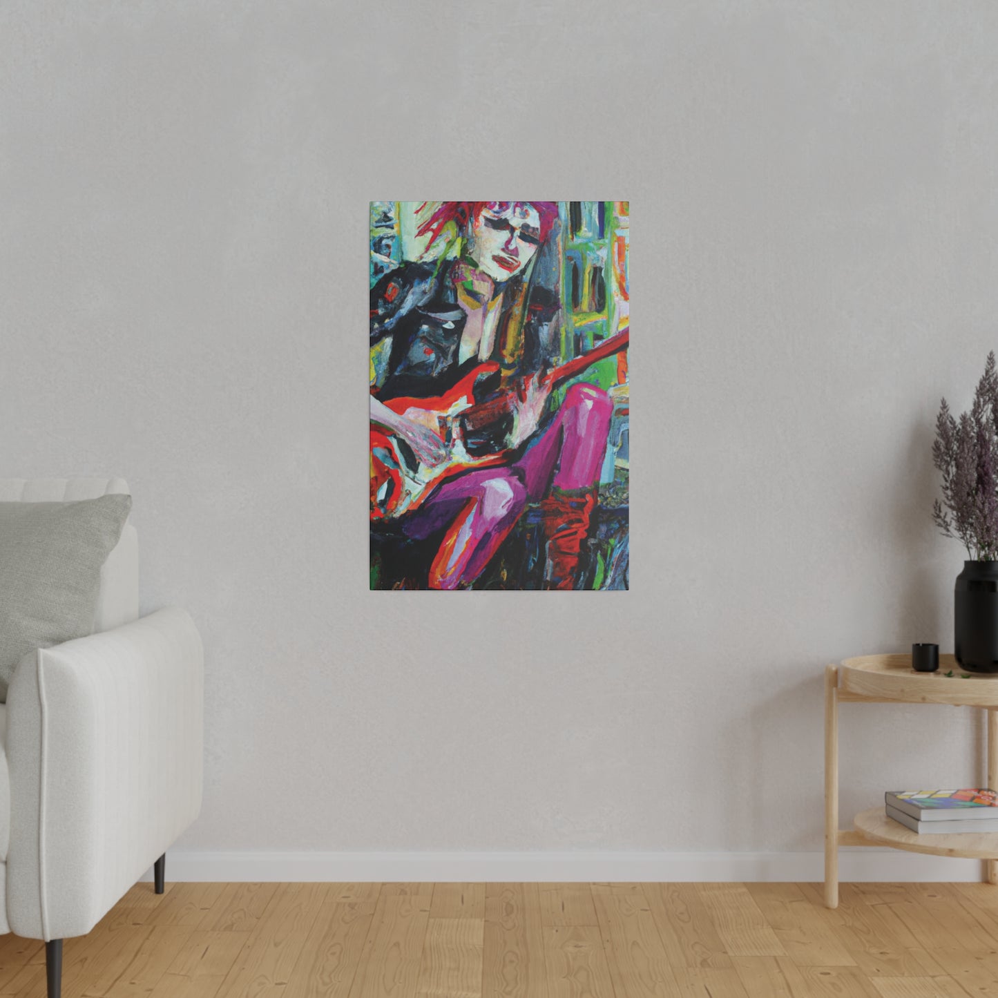 5002A - Rockstar Oil Painting Style Print | Poster | Home Decor | Wall Art | Music Art | Canvas